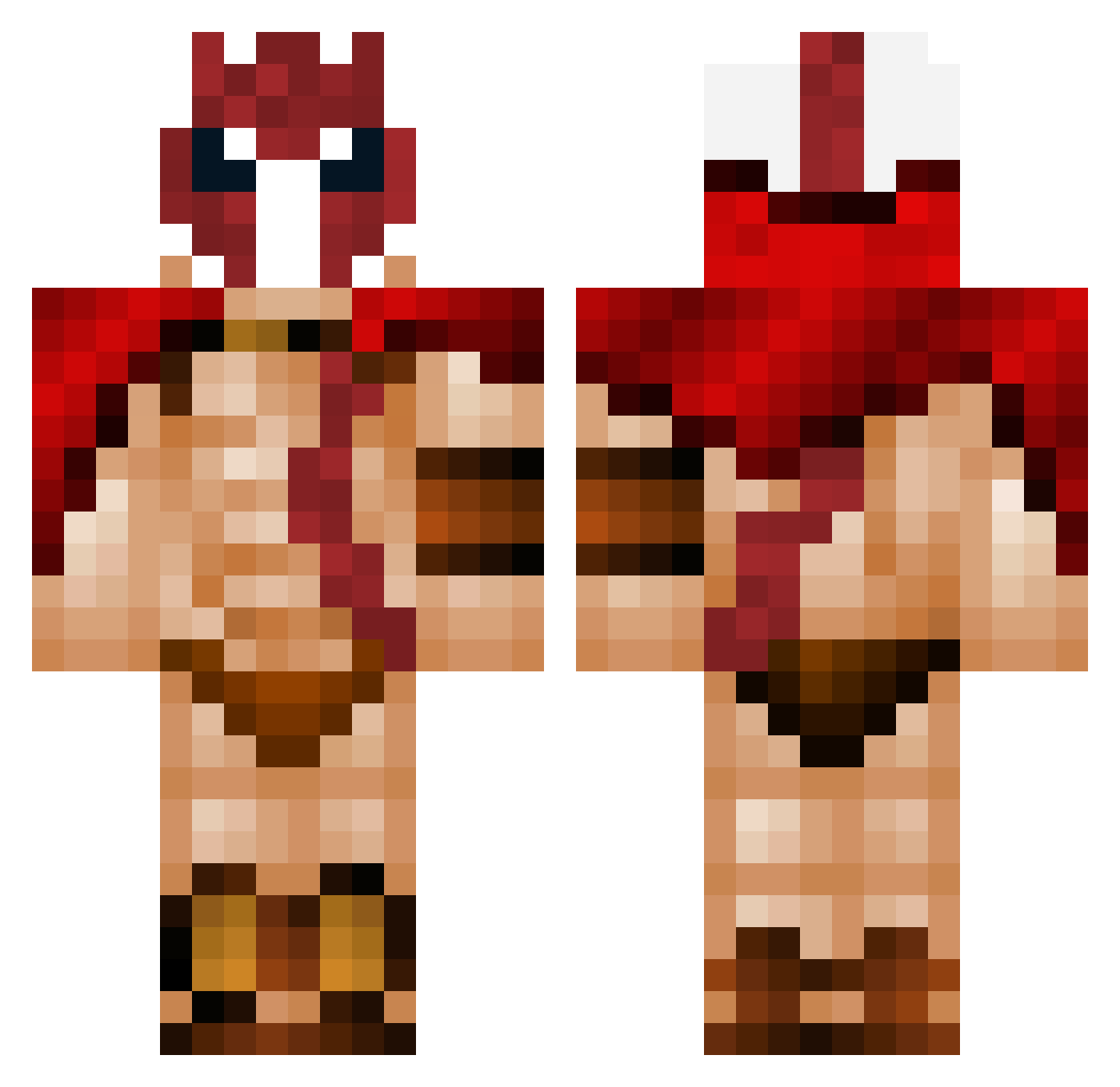 _xLukey_ Minecraft skin, front and back view