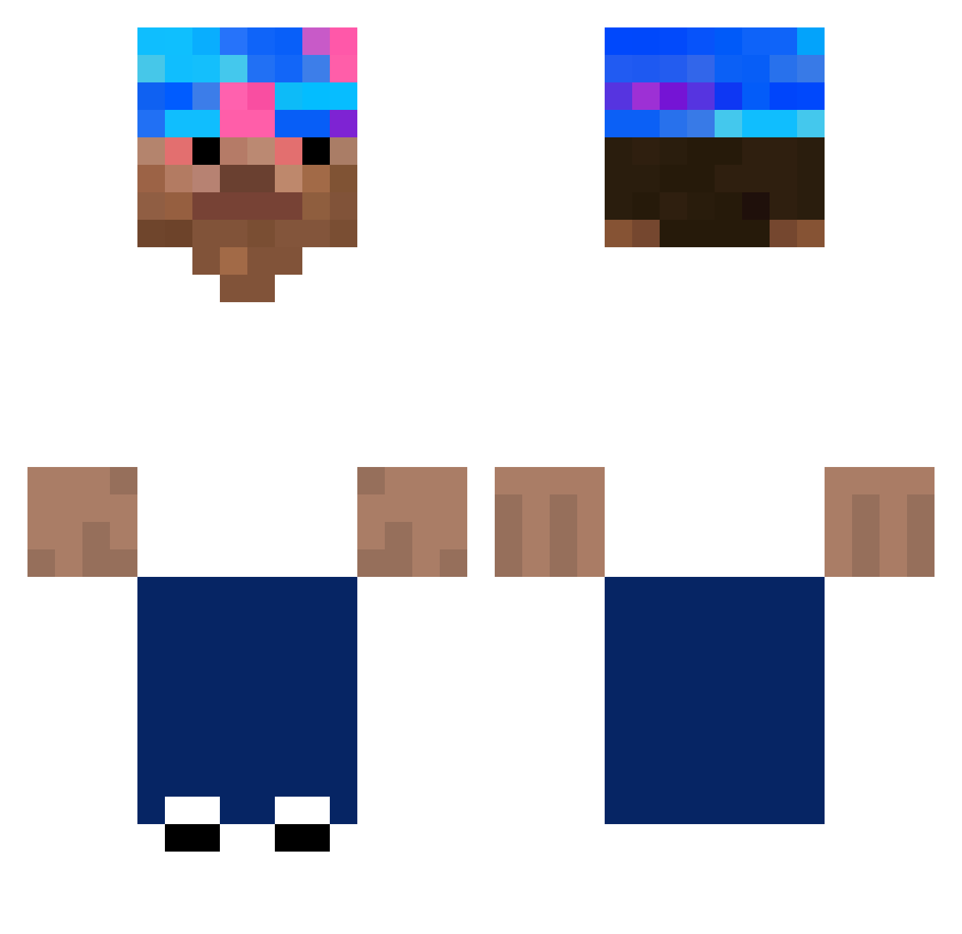 dennischen0 Minecraft skin, front and back view