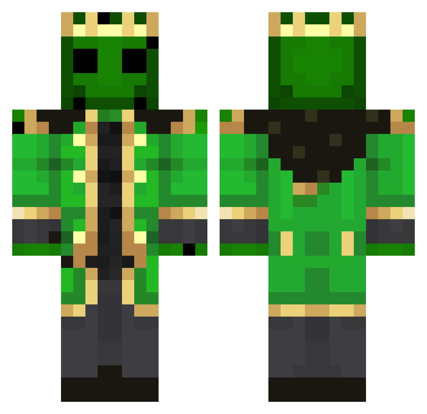 carnage_real Minecraft skin, front and back view