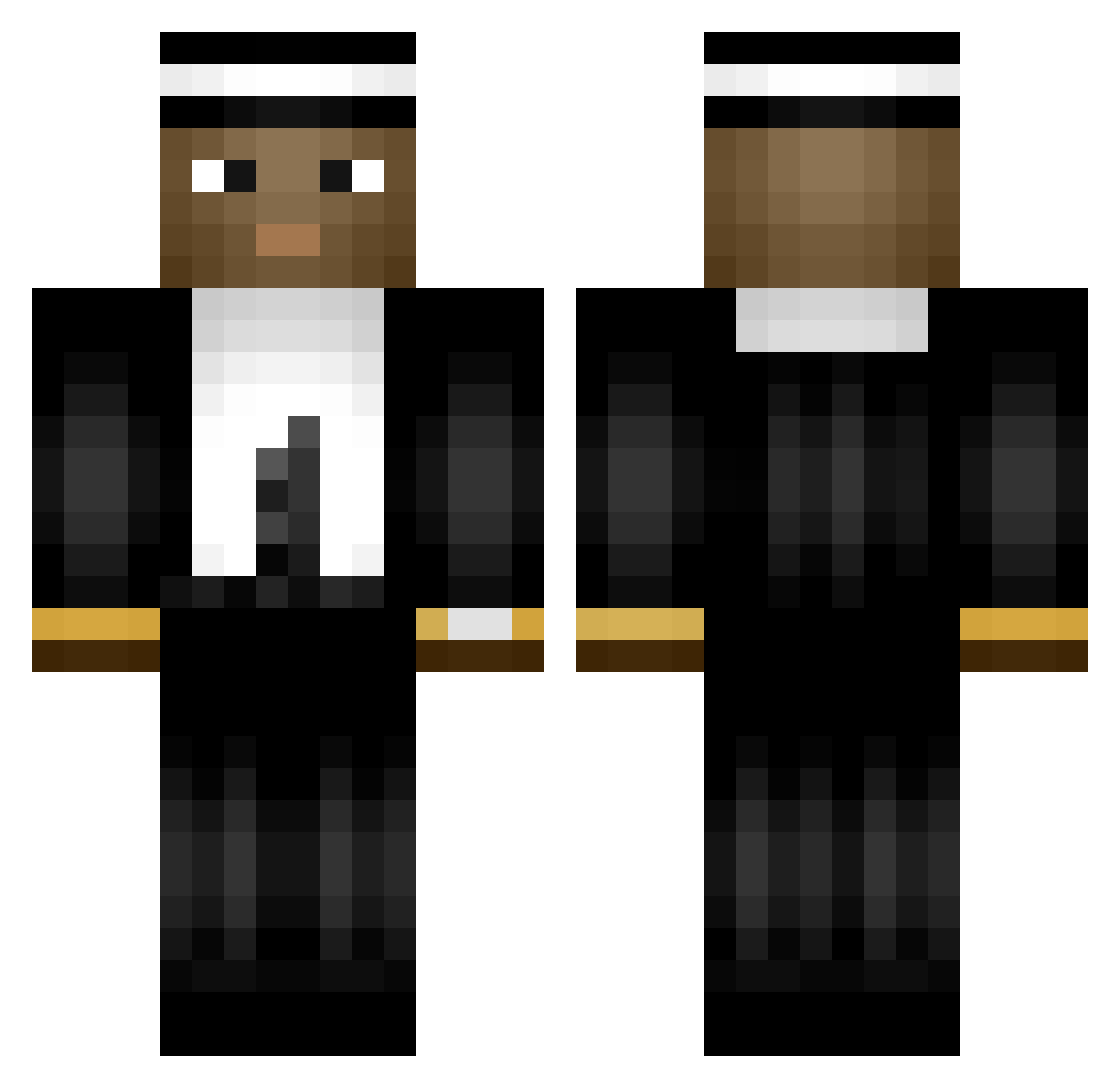 ThrowingUnicorns Minecraft skin, front and back view