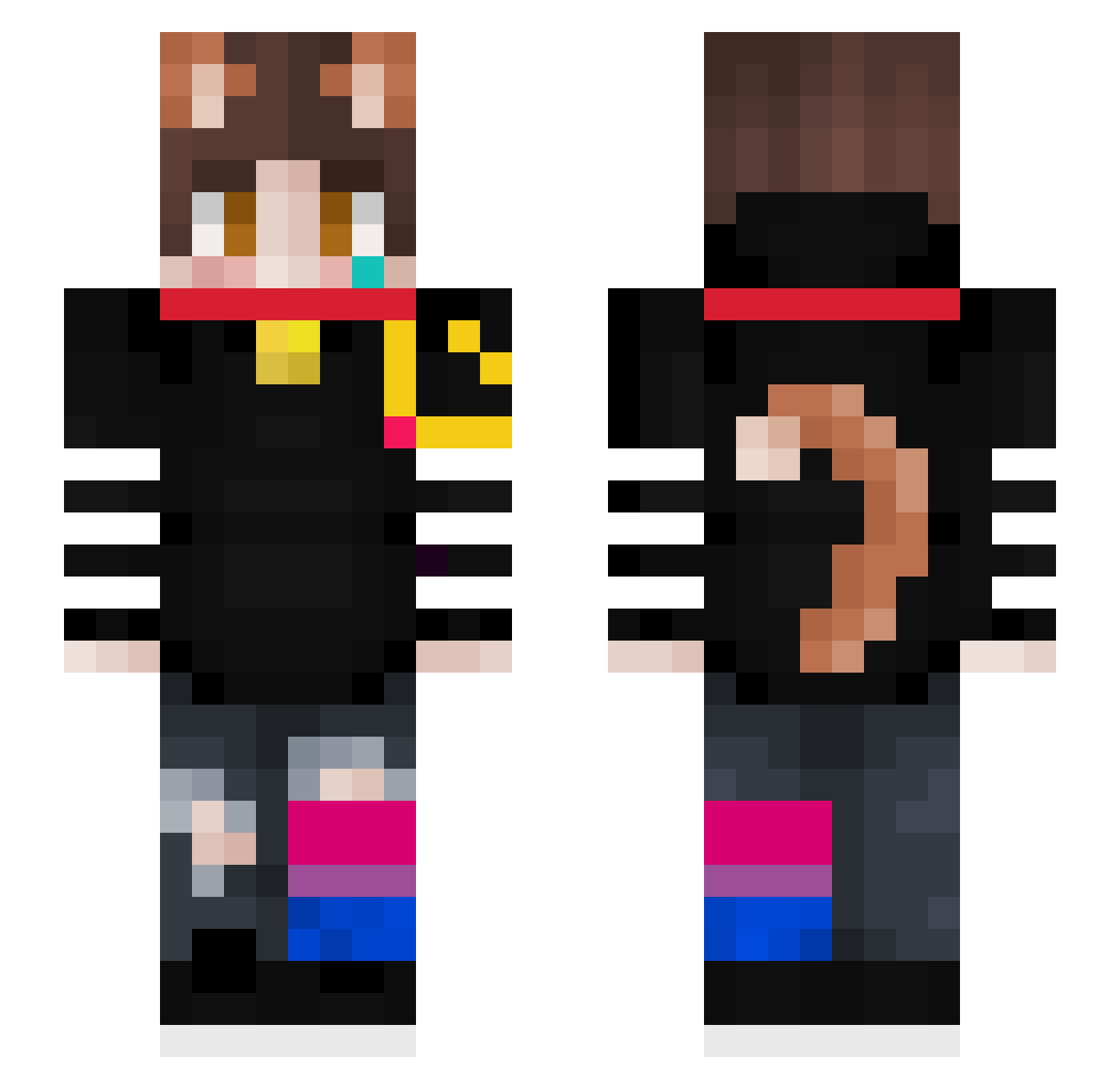 BIack_Jack Minecraft skin, front and back view