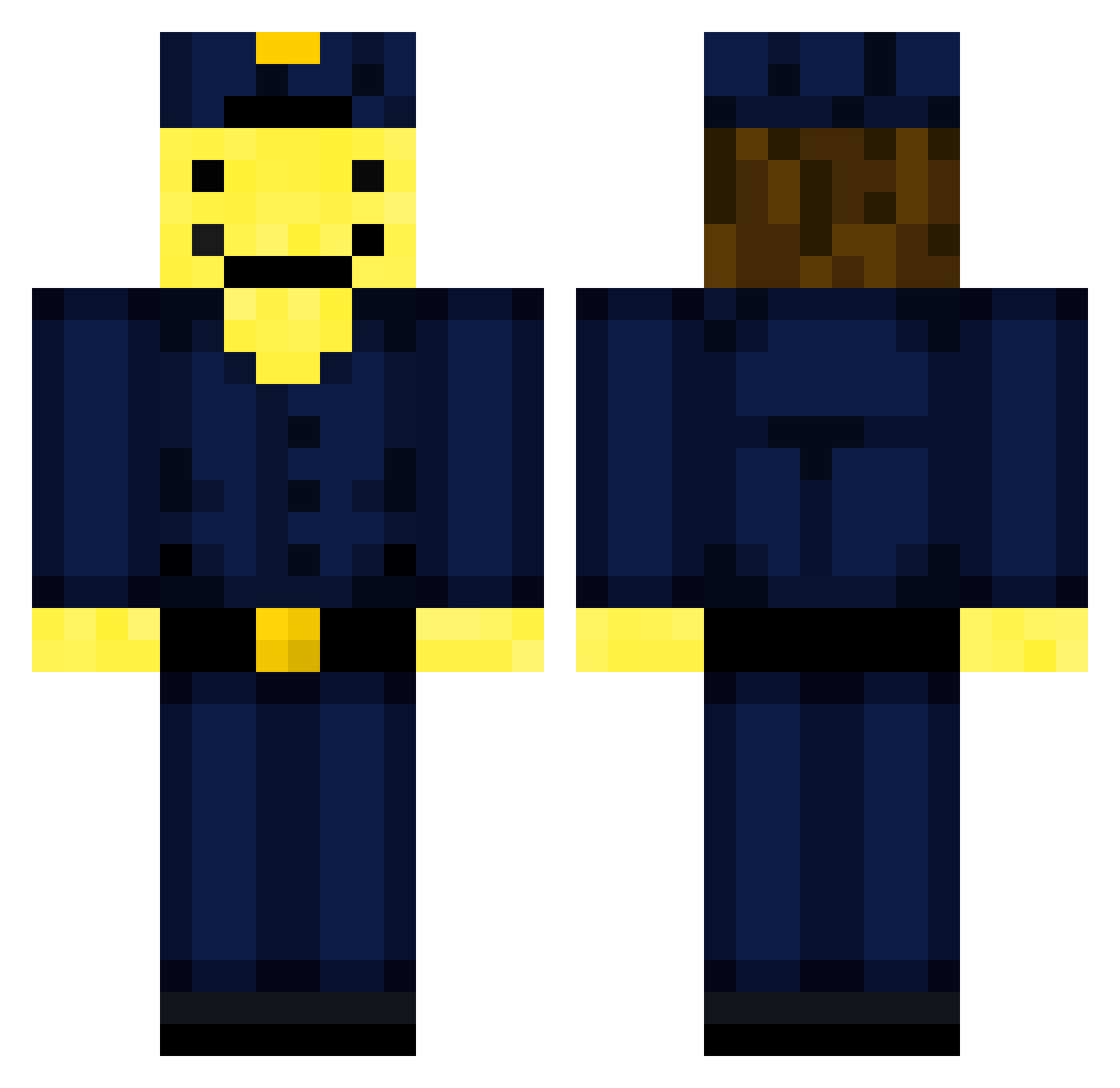 waronion1 Minecraft skin, front and back view