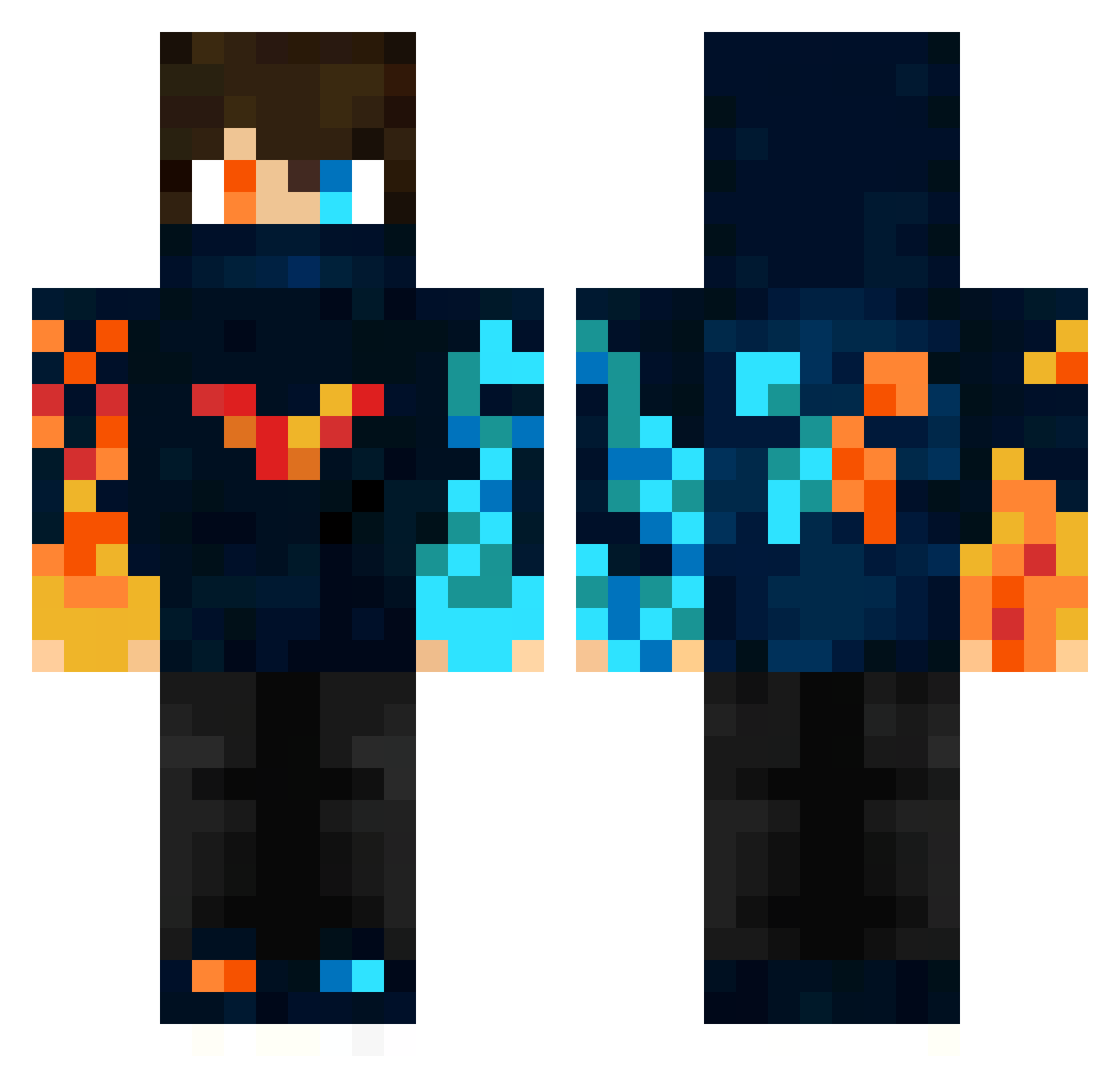 kmkmkjuygr Minecraft skin, front and back view