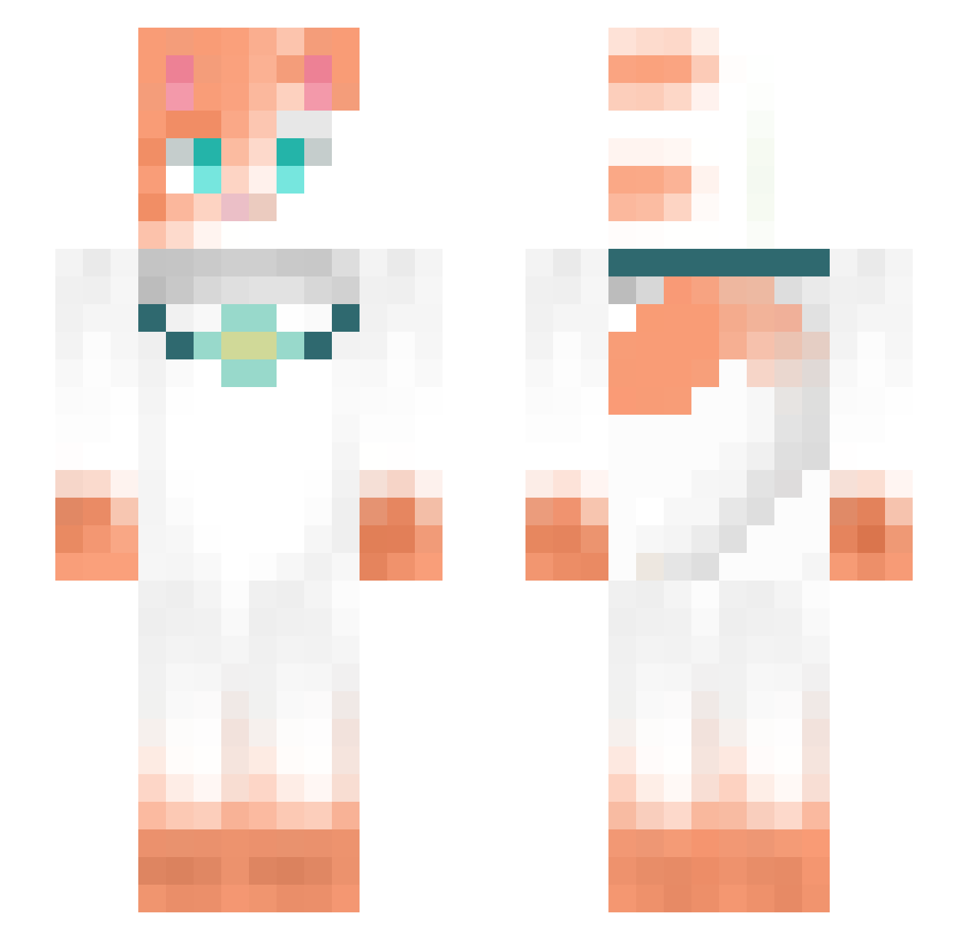 3tns Minecraft skin, front and back view