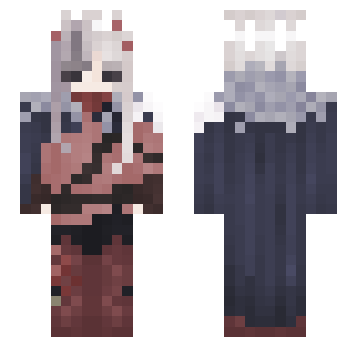 farlaf Minecraft skin, front and back view