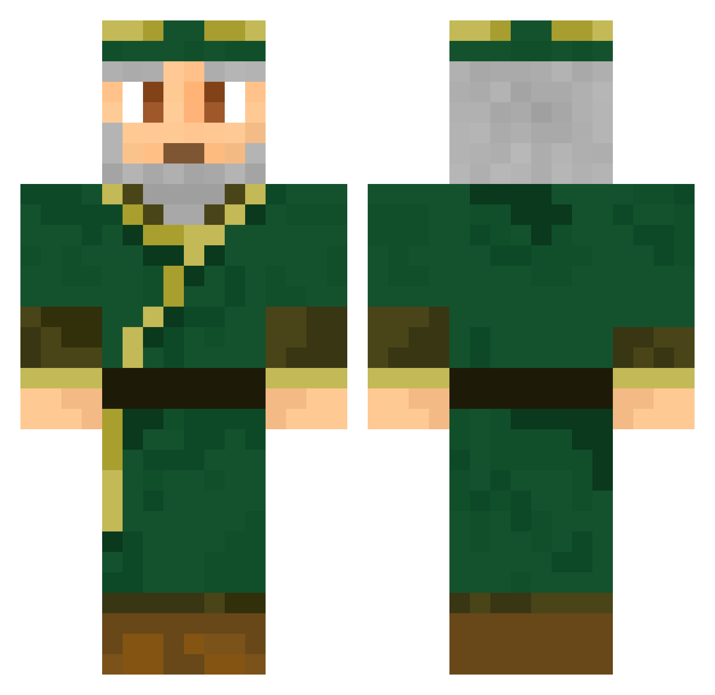 arachi01 Minecraft skin, front and back view