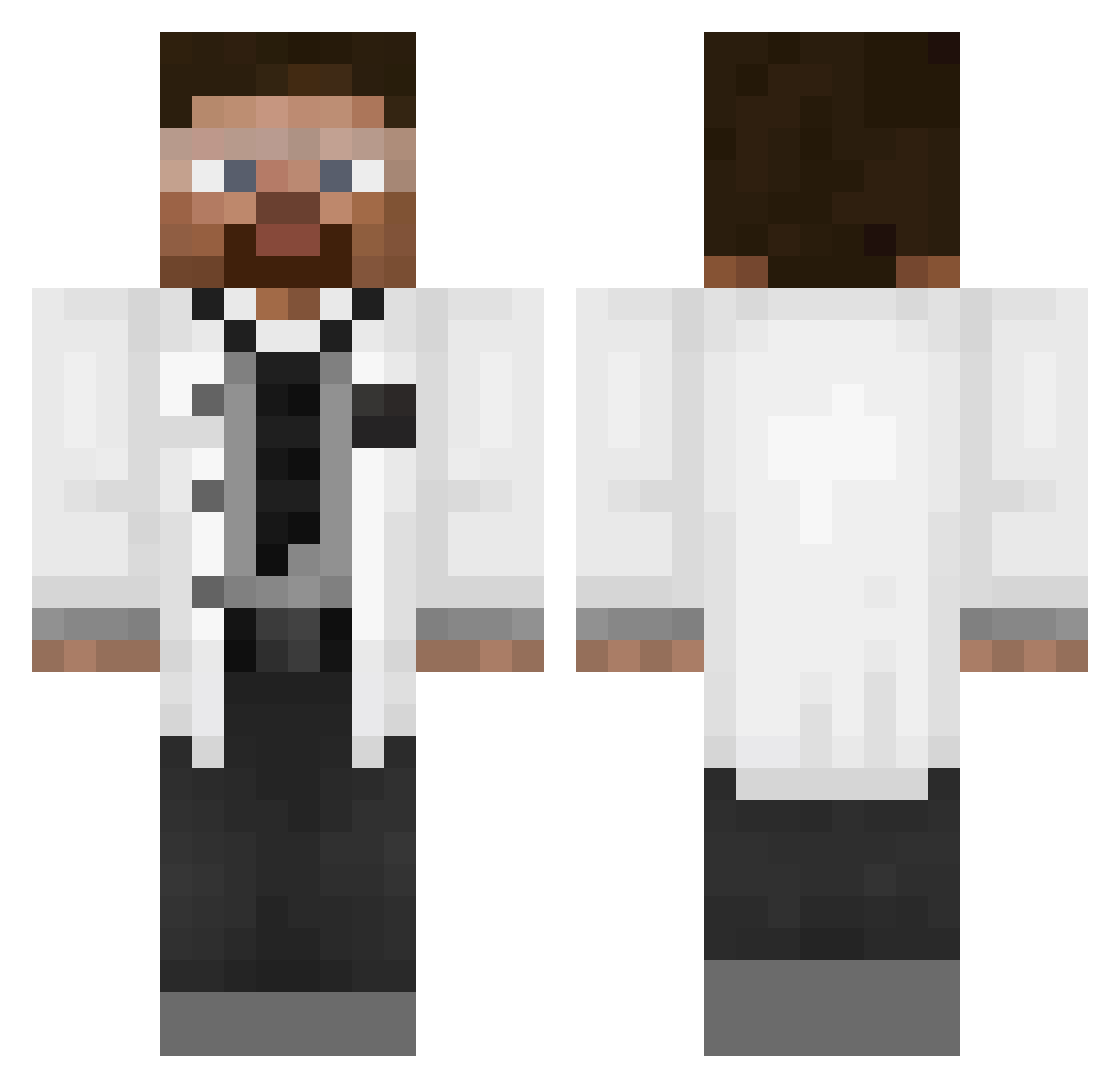 kingzoned Minecraft skin, front and back view