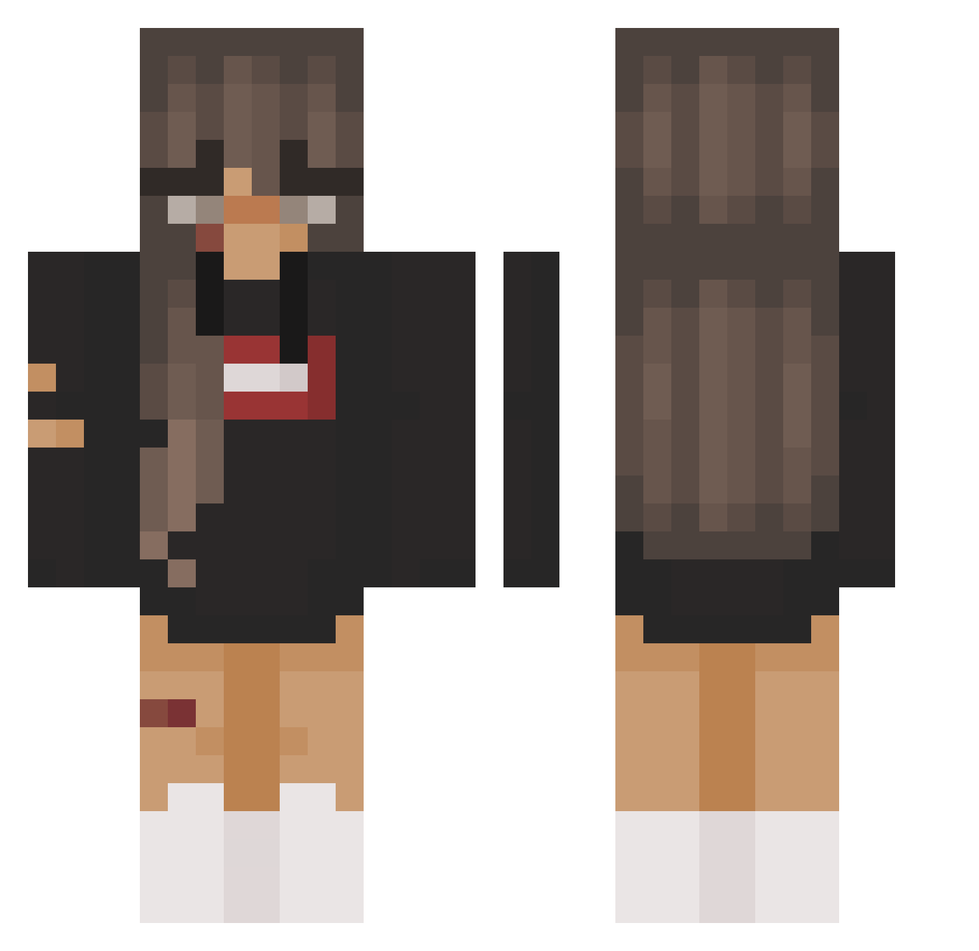 _Grubcio_ Minecraft skin, front and back view