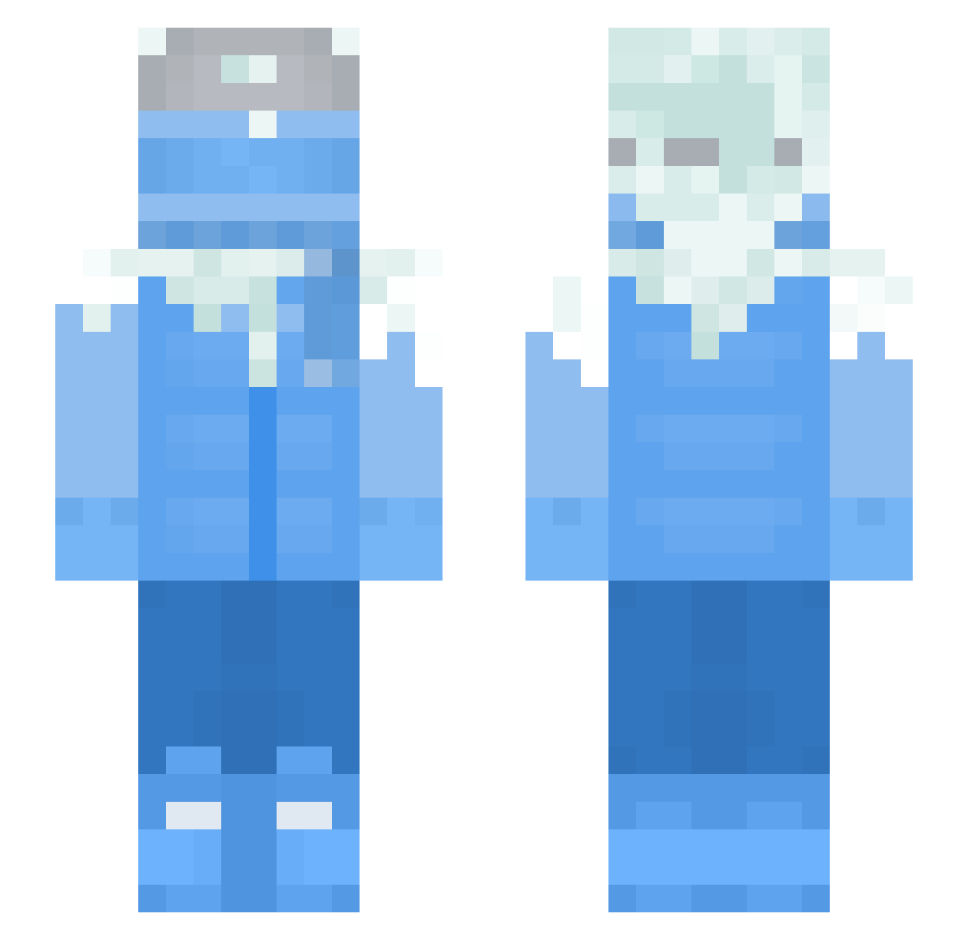 Artyq Minecraft skin, front and back view