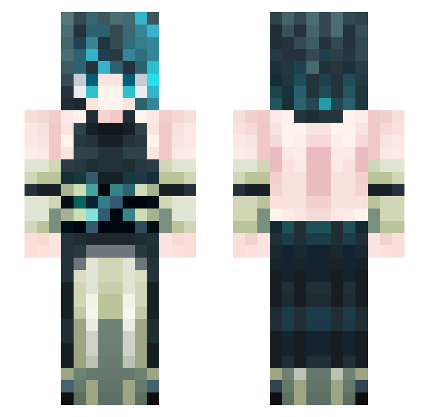 JoJo_No69 Minecraft skin, front and back view