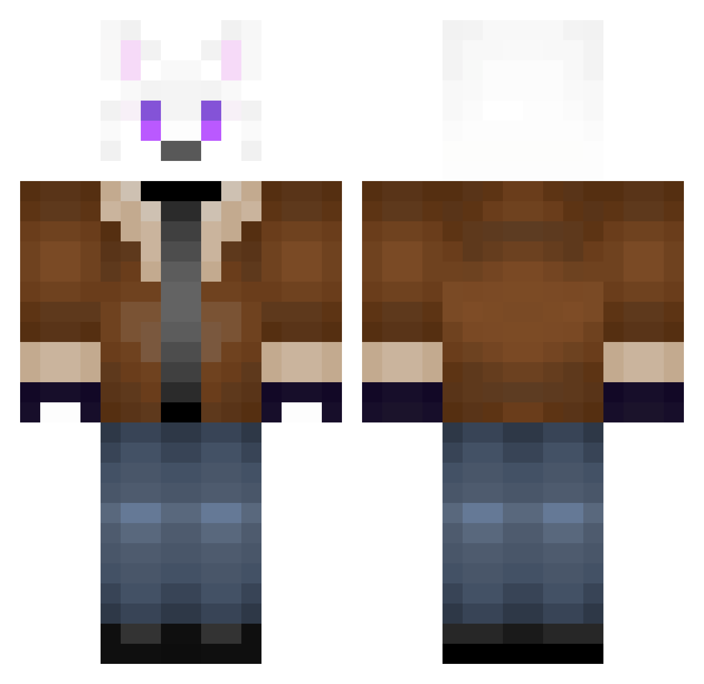 LeCaramel_ Minecraft skin, front and back view