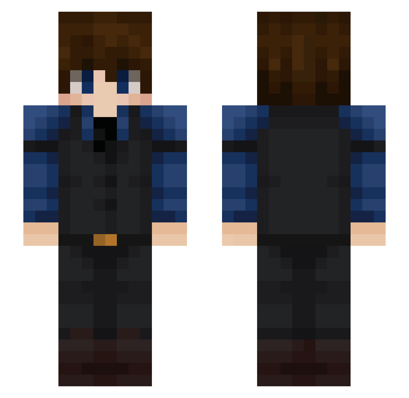 V1CT0RP0U7S3N Minecraft skin, front and back view