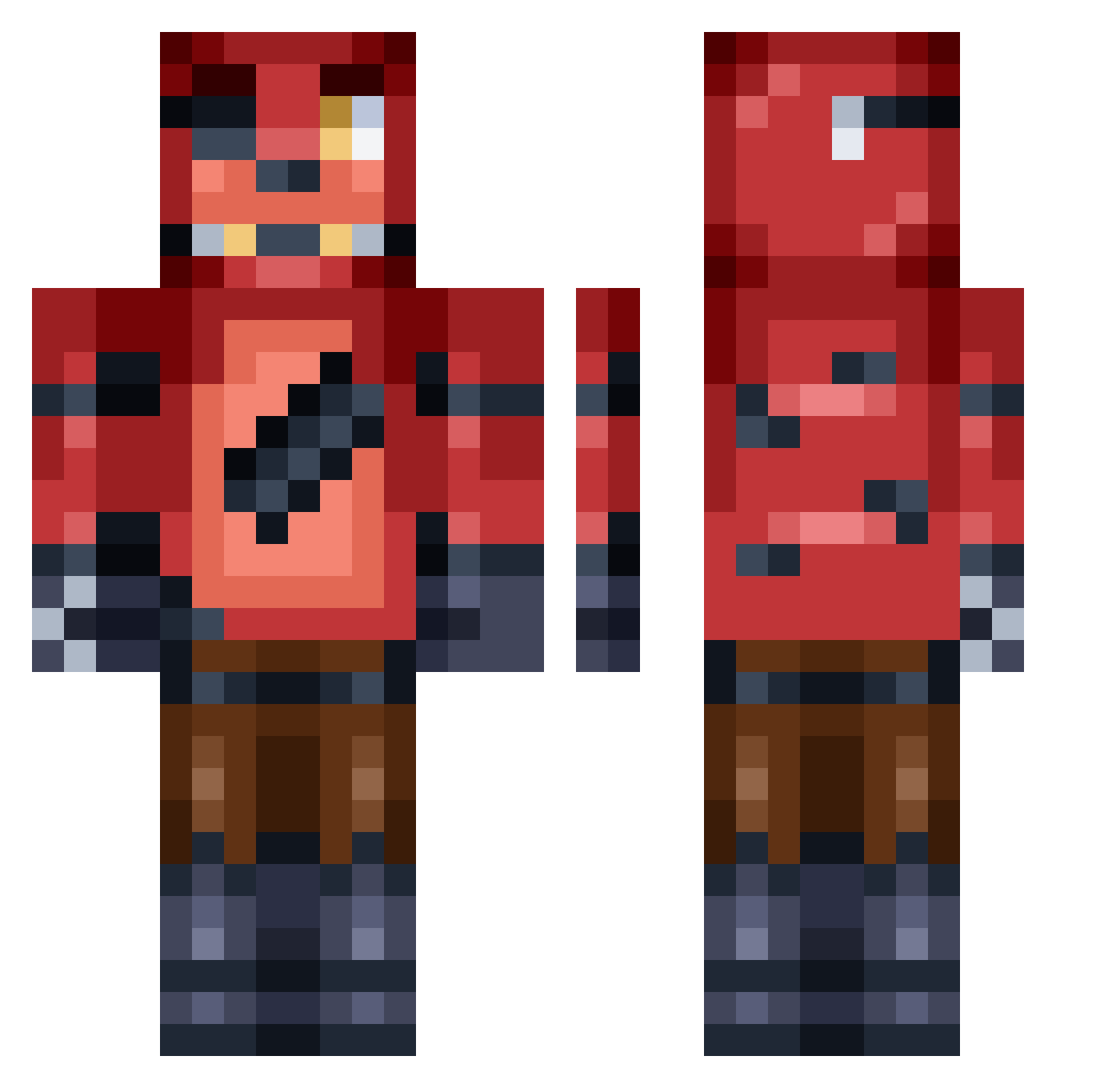 Mutzi200 Minecraft skin, front and back view