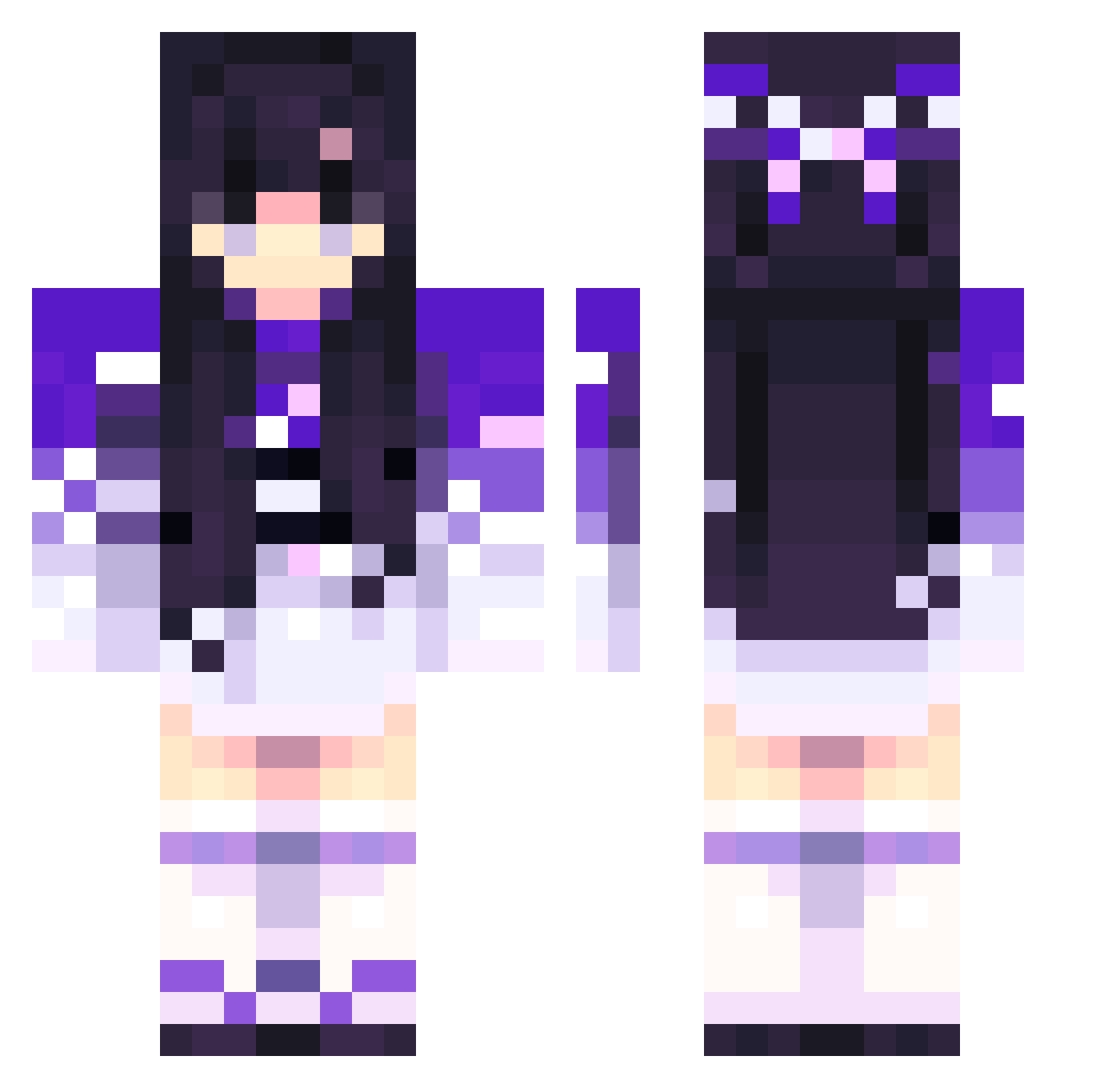 Victory_Heghog Minecraft skin, front and back view