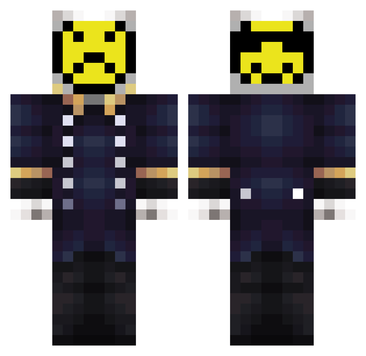 AbuelitaGamer69 Minecraft skin, front and back view