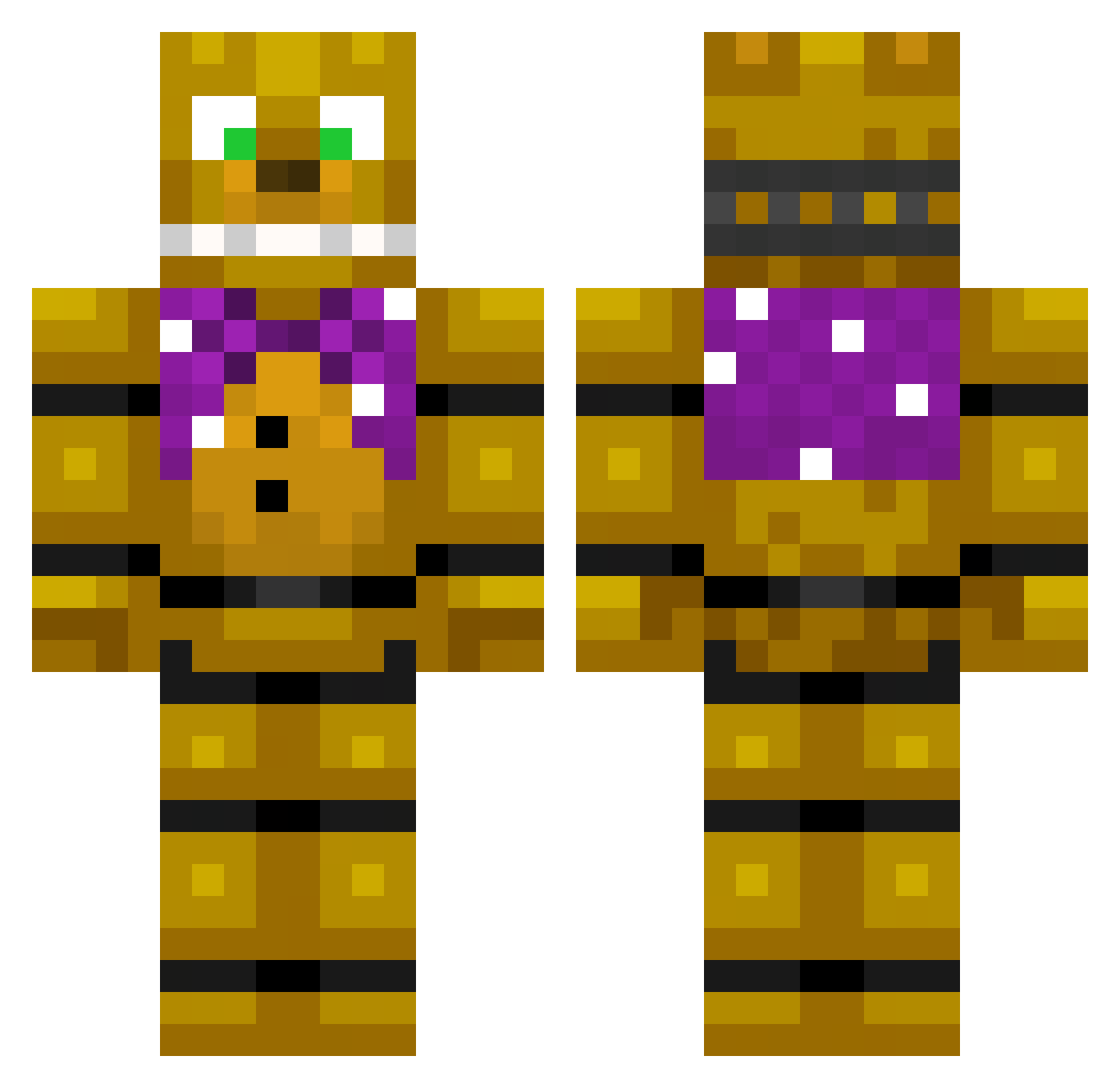 chezburger213 Minecraft skin, front and back view
