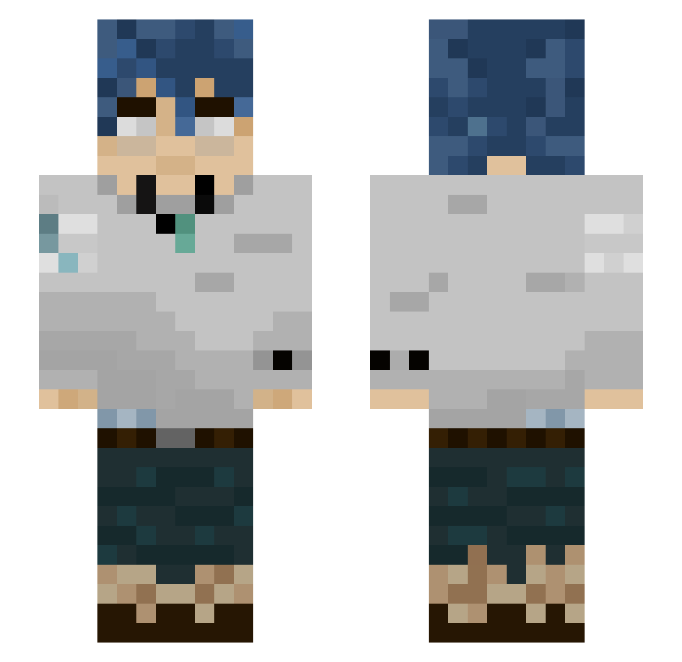 EnderDragonHEH Minecraft skin, front and back view
