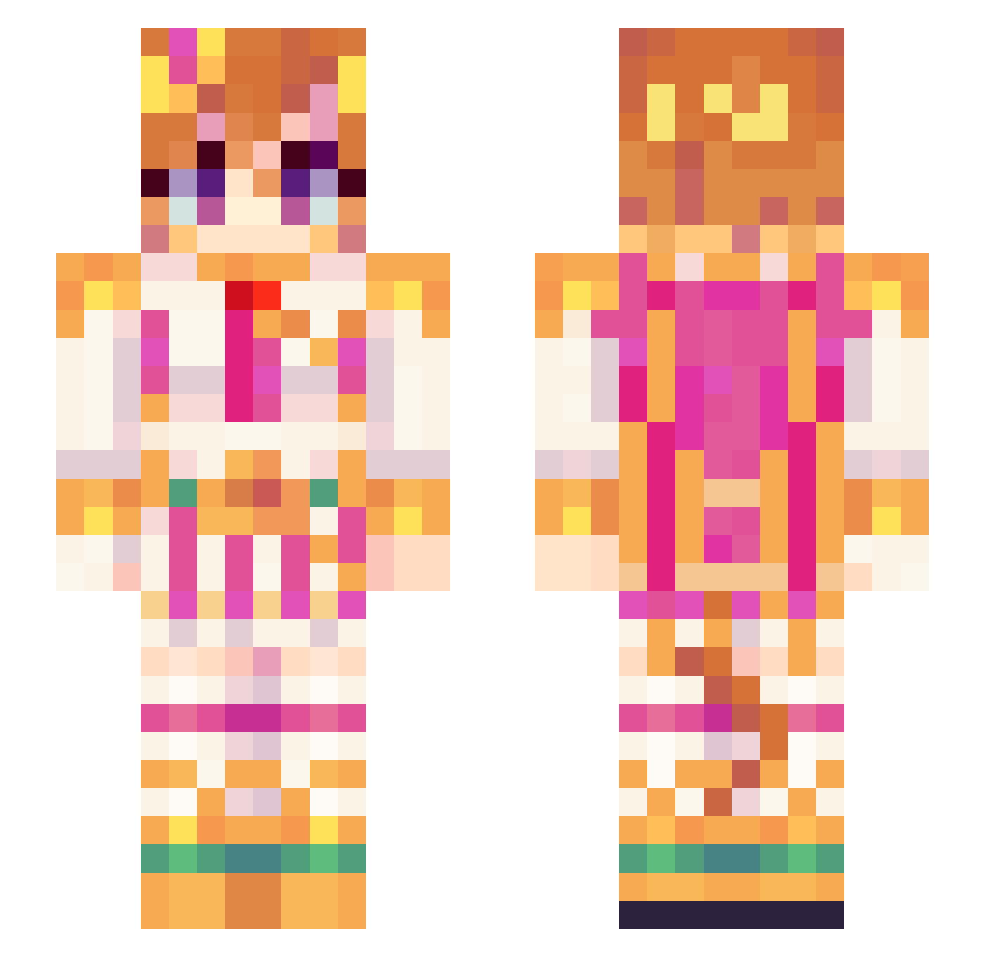 Borys7799 Minecraft skin, front and back view