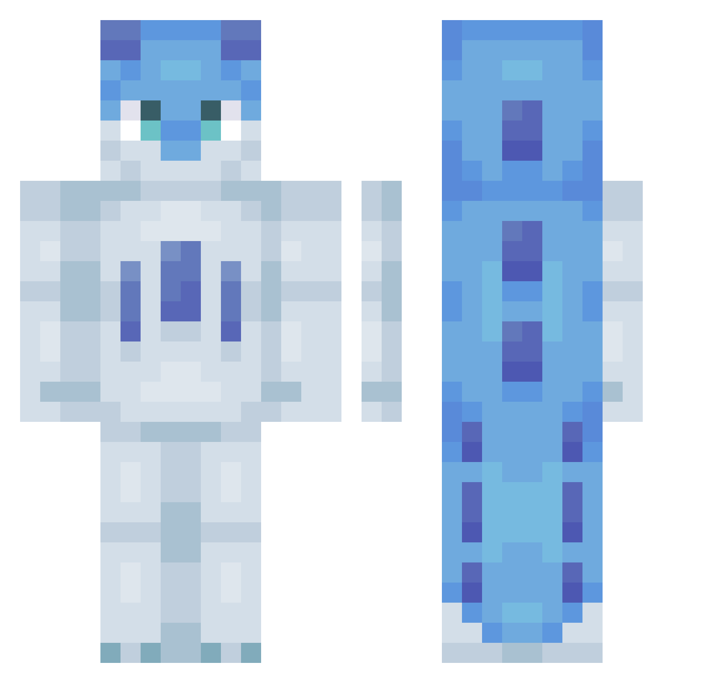 yunar70 Minecraft skin, front and back view