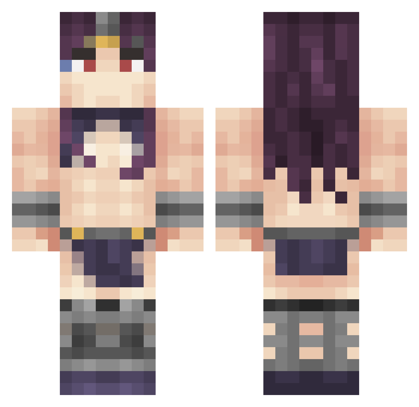 RileyD5 Minecraft skin, front and back view