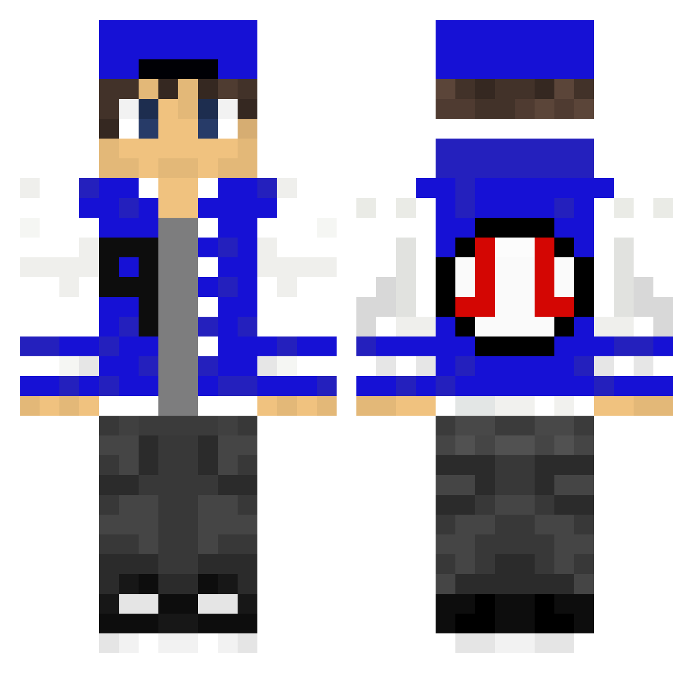 Trif_ Minecraft skin, front and back view
