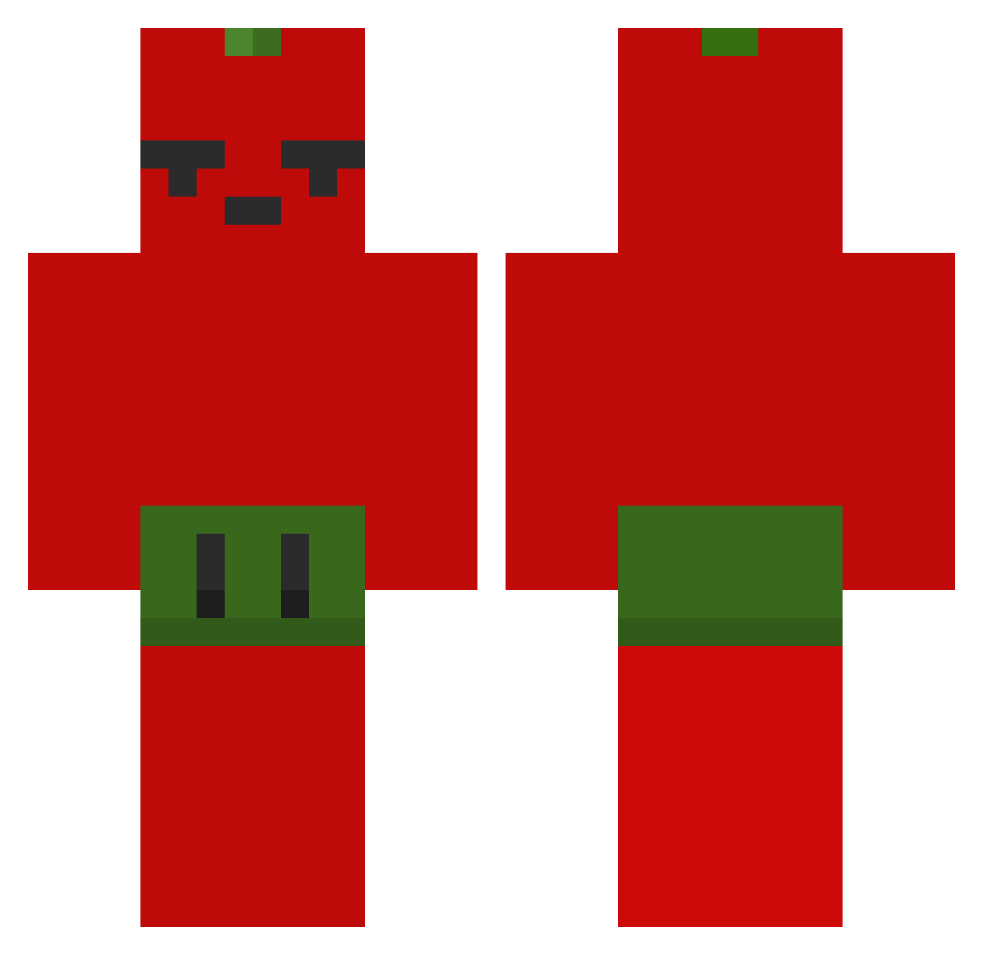 s1esto Minecraft skin, front and back view