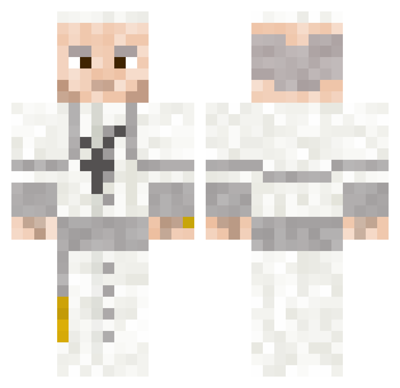 YOPADREEE Minecraft skin, front and back view