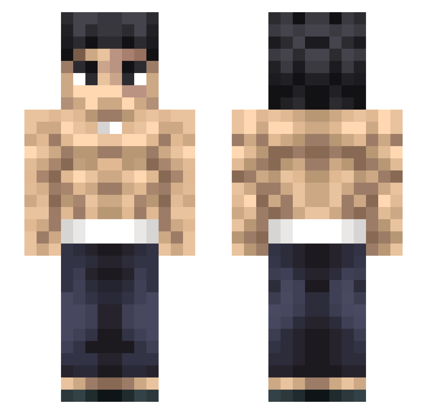 zxca144 Minecraft skin, front and back view