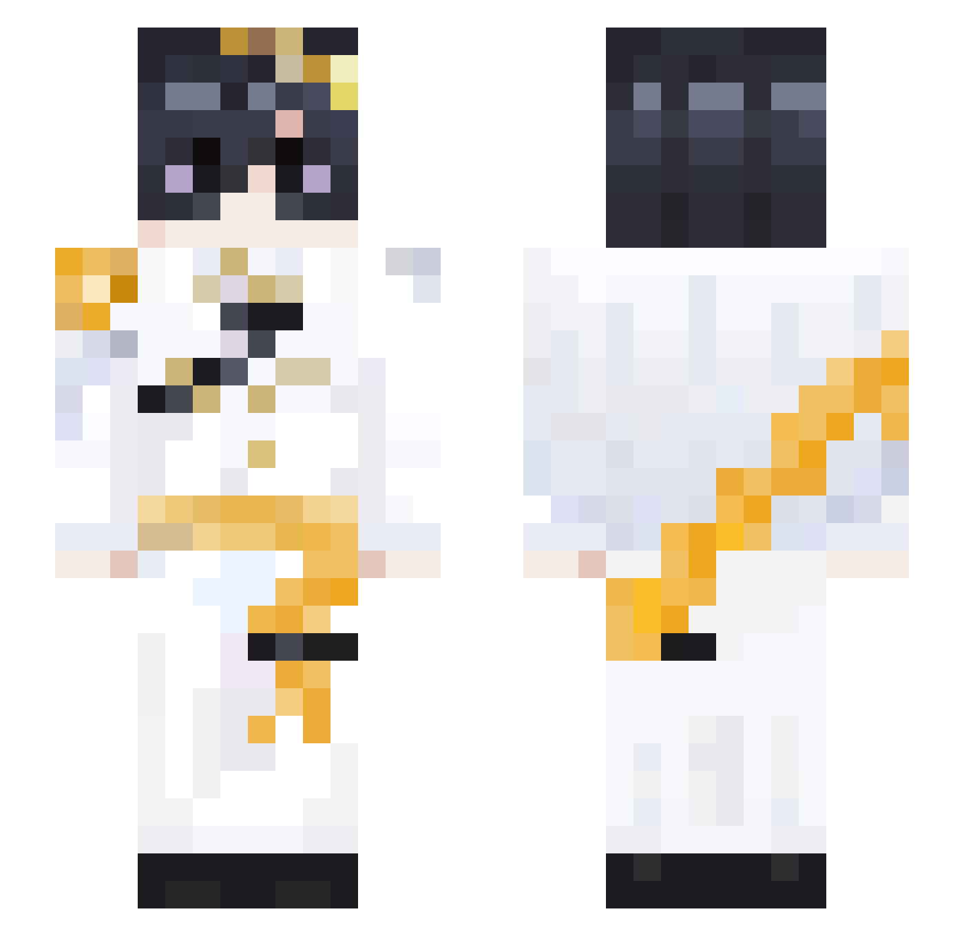 Xiao_ShiYa Minecraft skin, front and back view