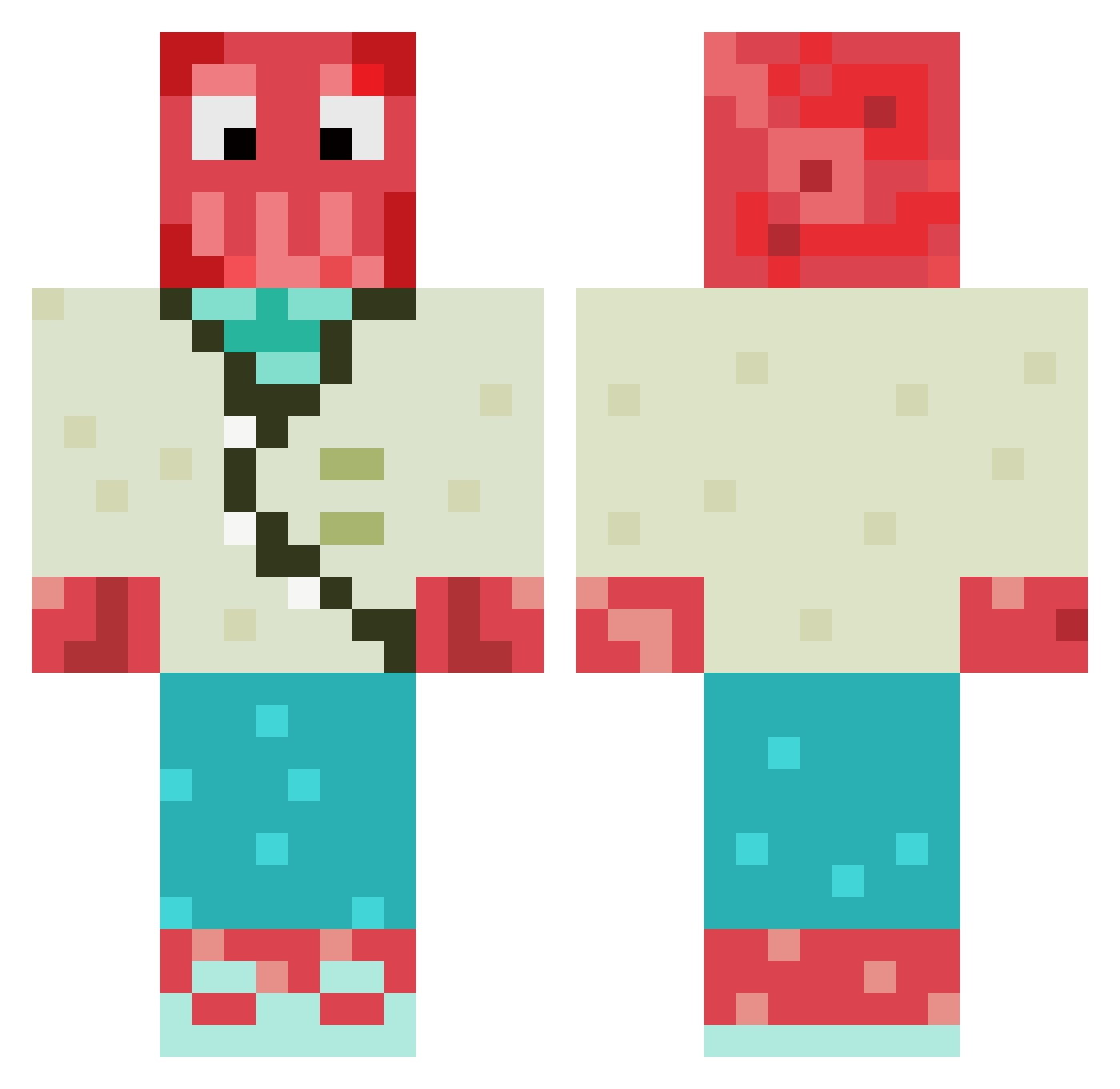 Ivorfallenof Minecraft skin, front and back view