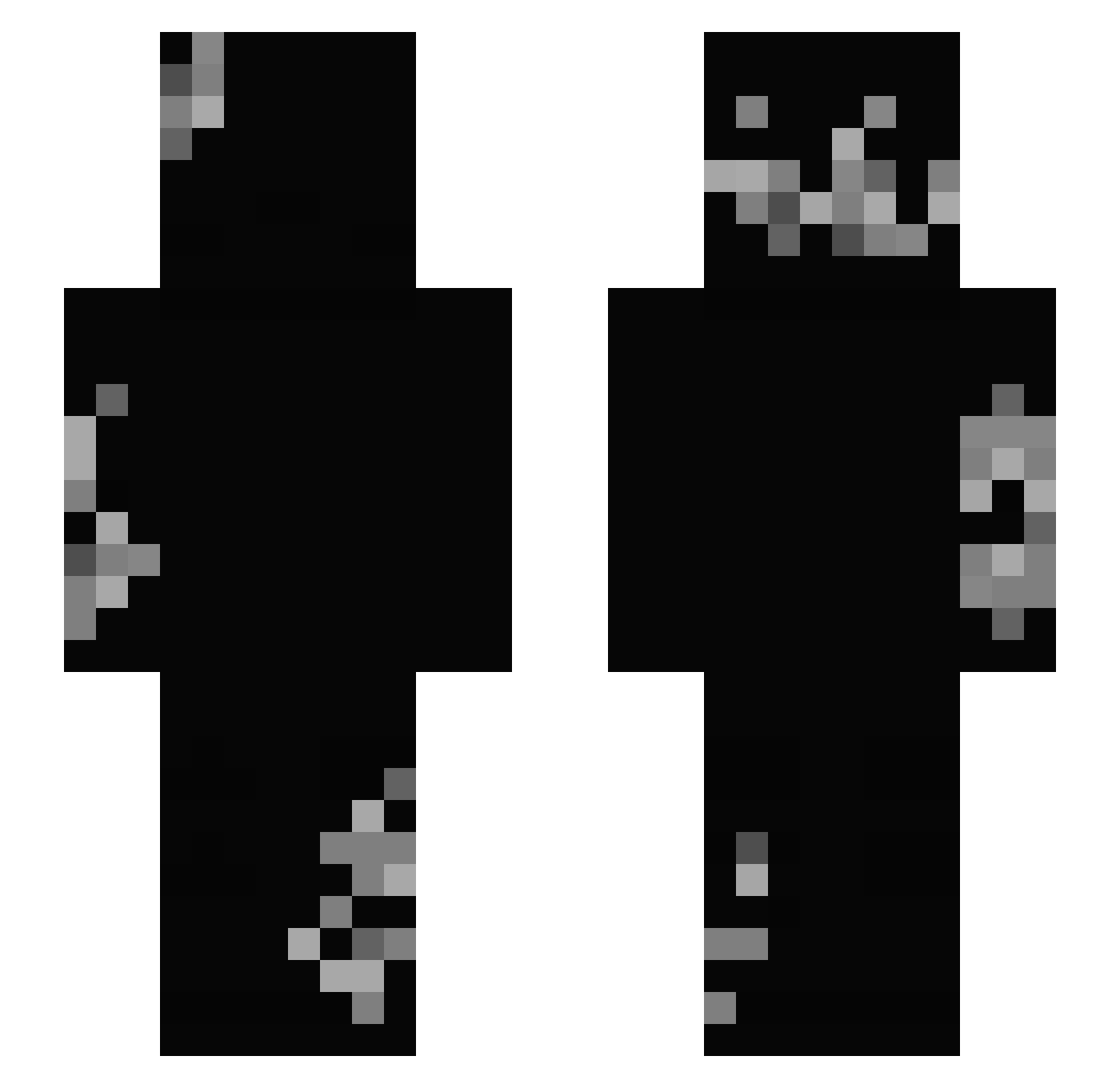 t2linity Minecraft skin, front and back view