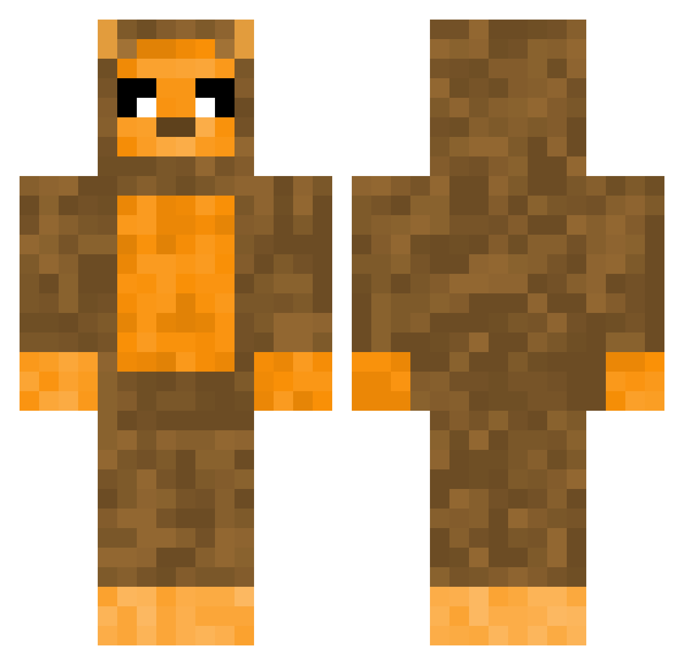 CATNAP187 Minecraft skin, front and back view