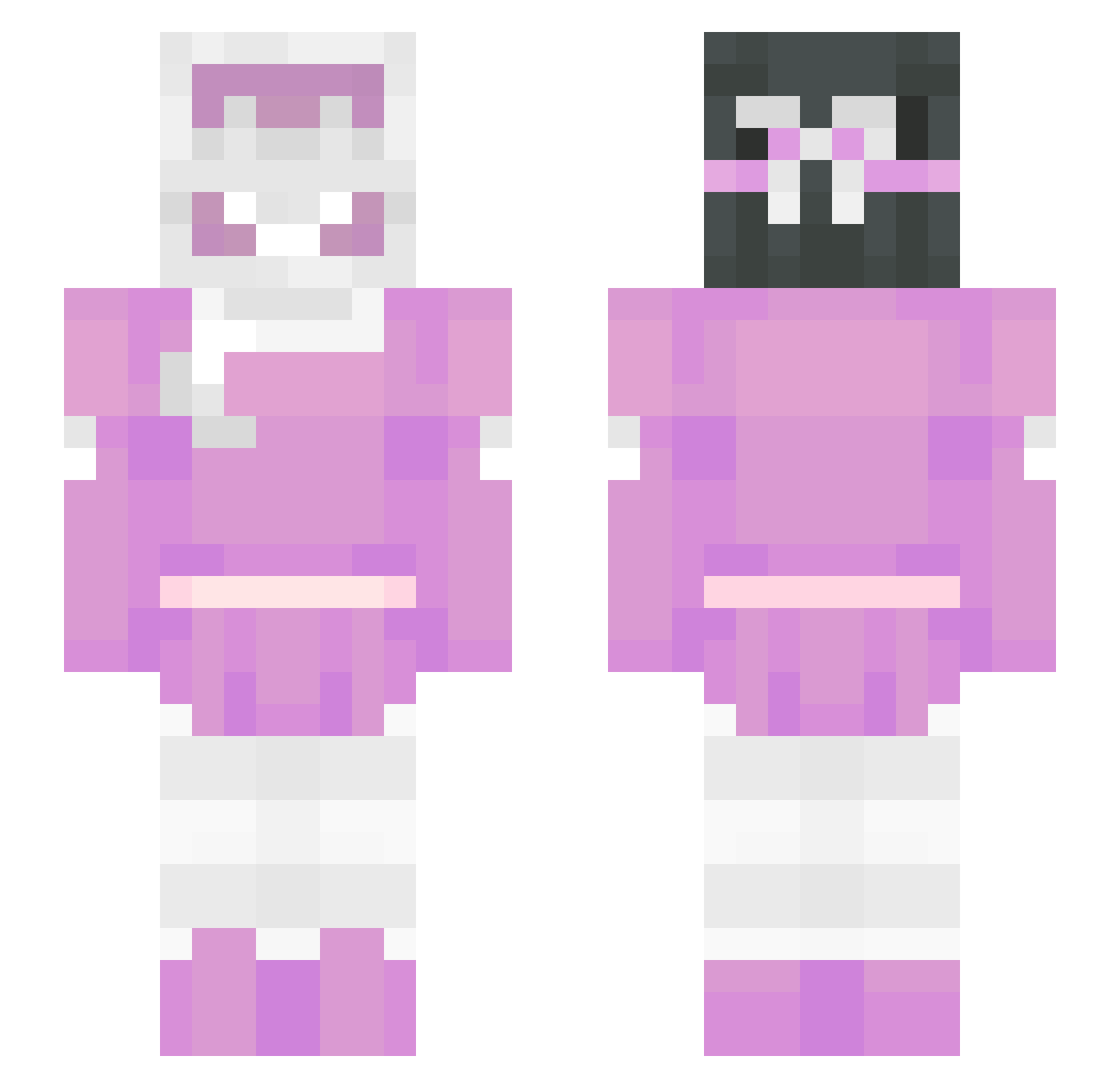 Smidge Minecraft skin, front and back view