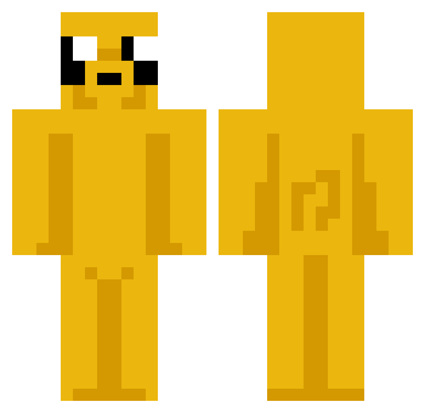 Jake_S2 Minecraft skin, front and back view