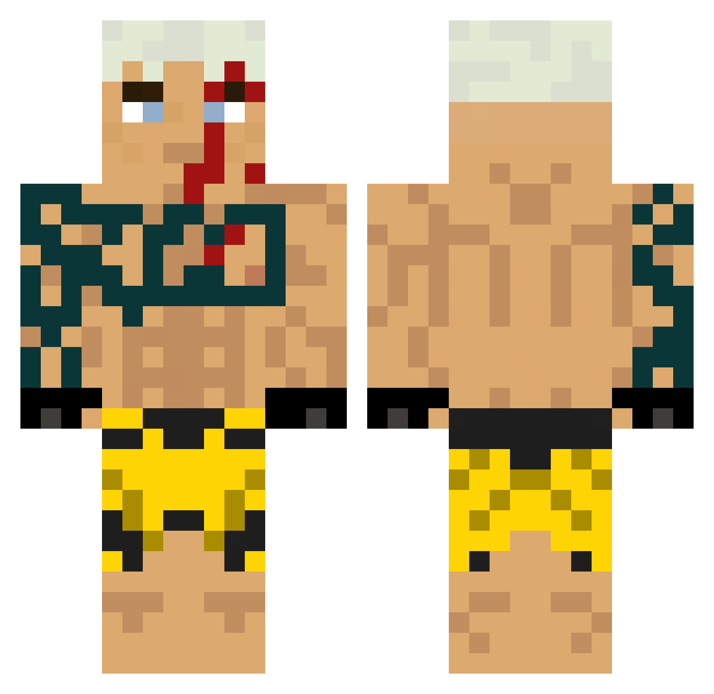 _Vori Minecraft skin, front and back view