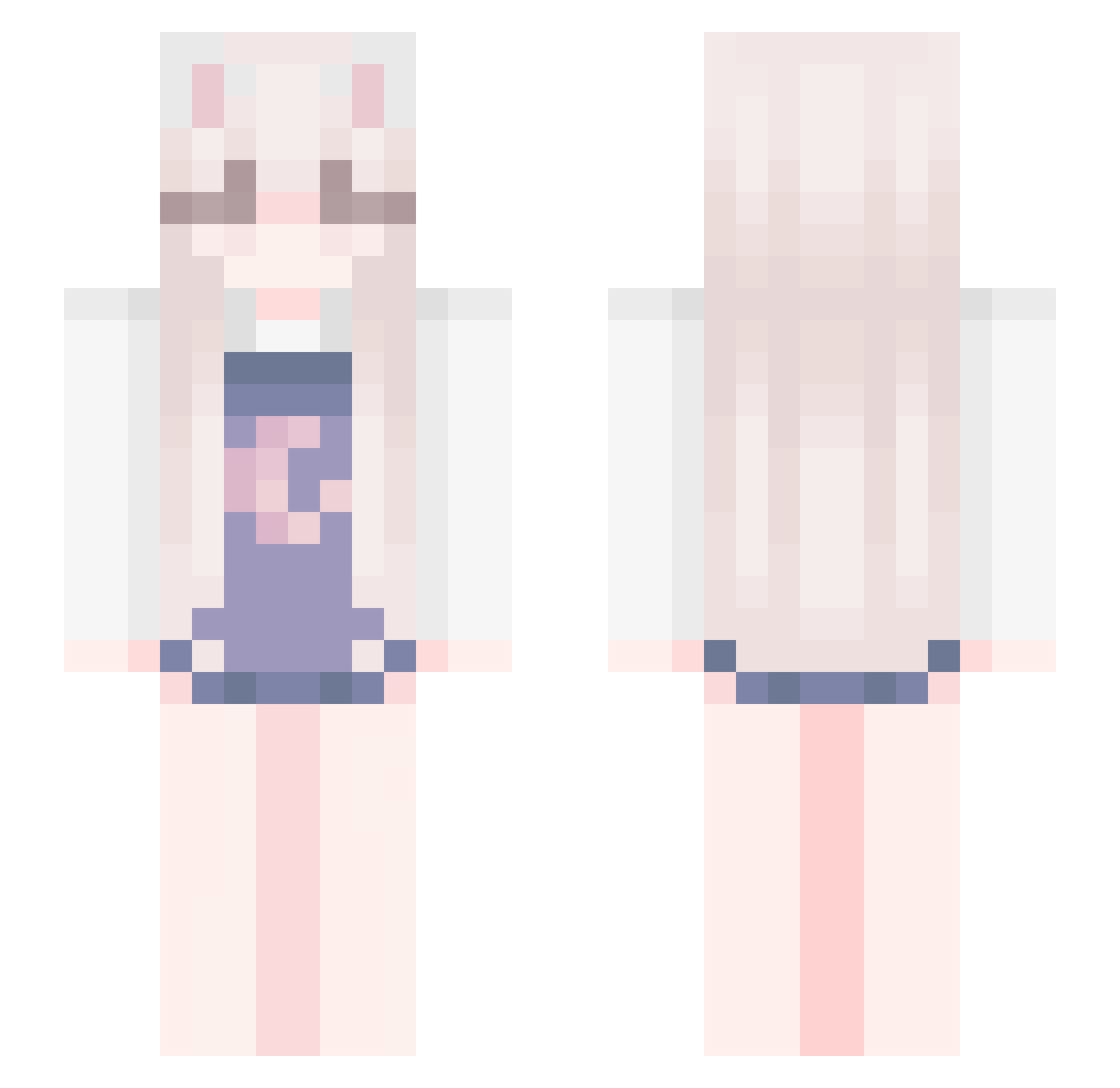Angelica Minecraft skin, front and back view