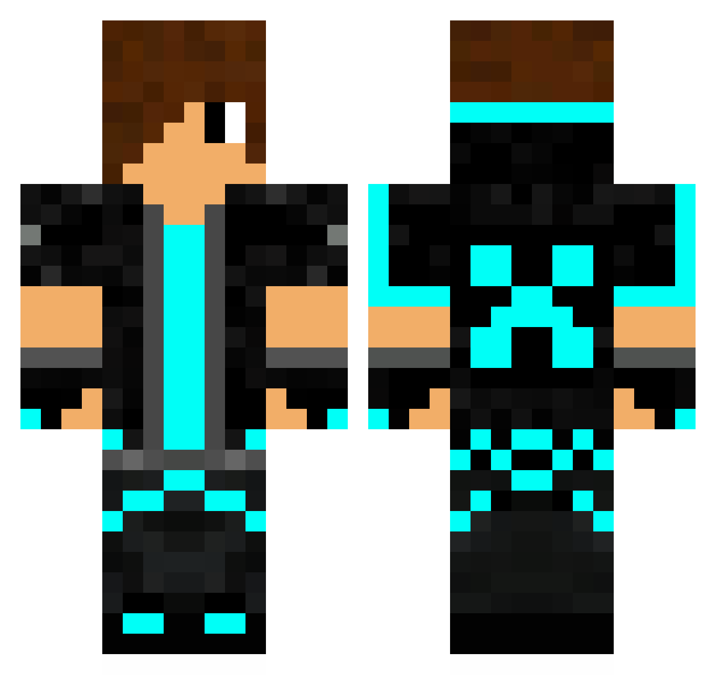 Appetizers Minecraft skin, front and back view