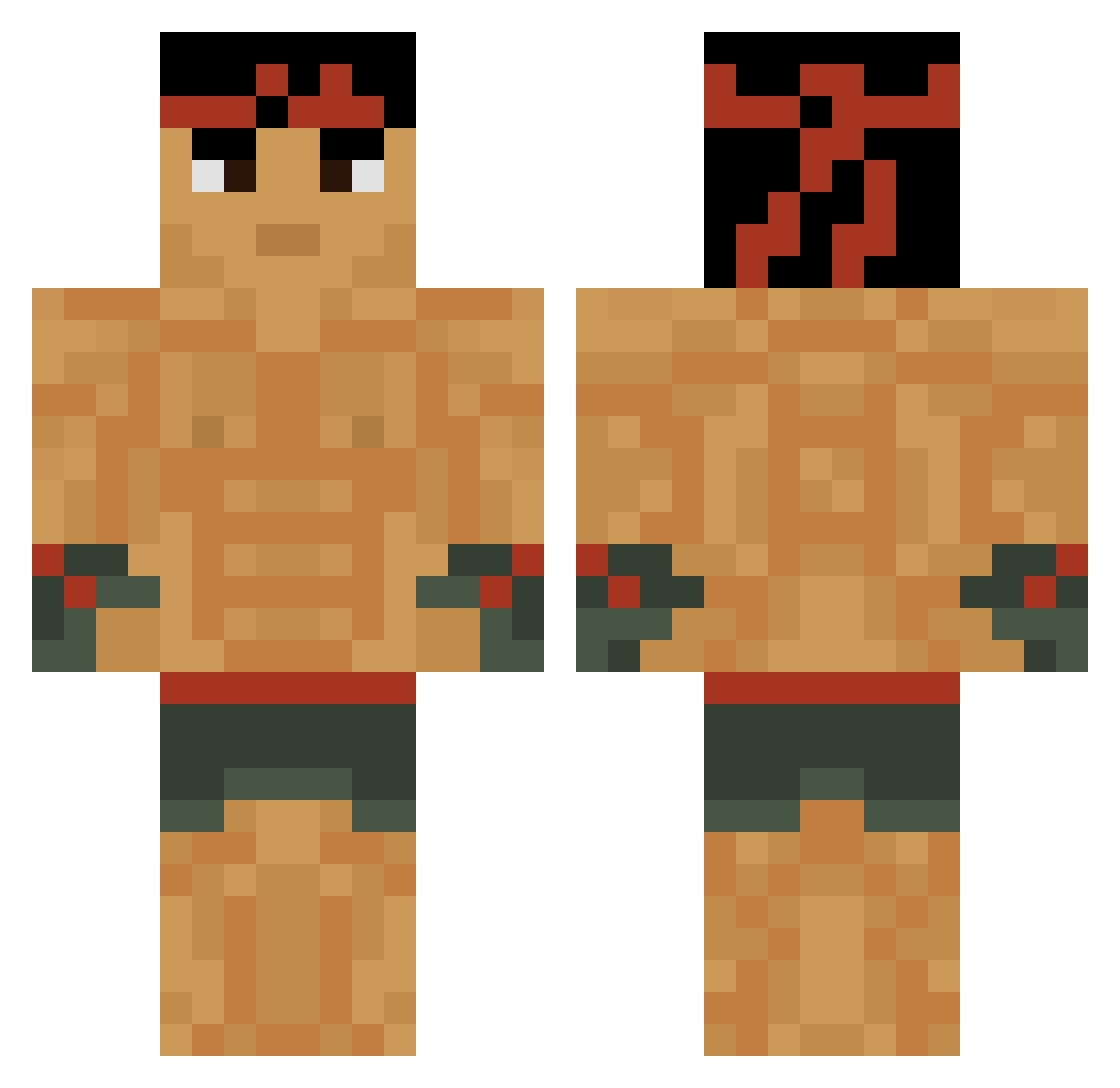 Mateuszowski_ Minecraft skin, front and back view