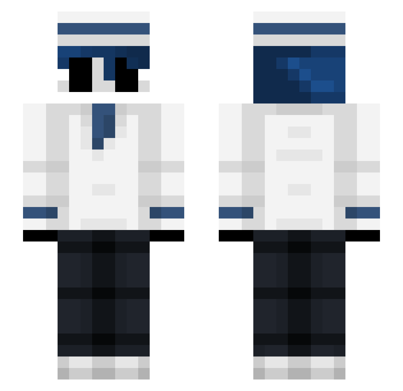 CommonShadow Minecraft skin, front and back view