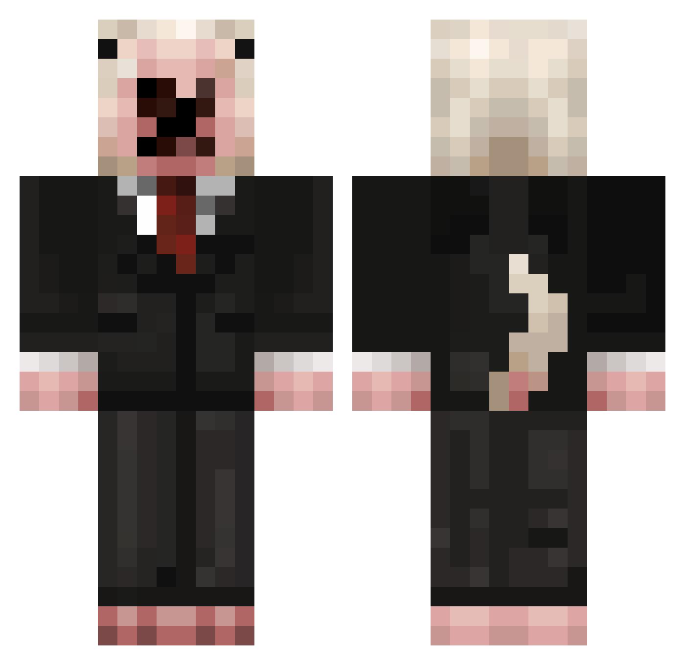HitGor Minecraft skin, front and back view