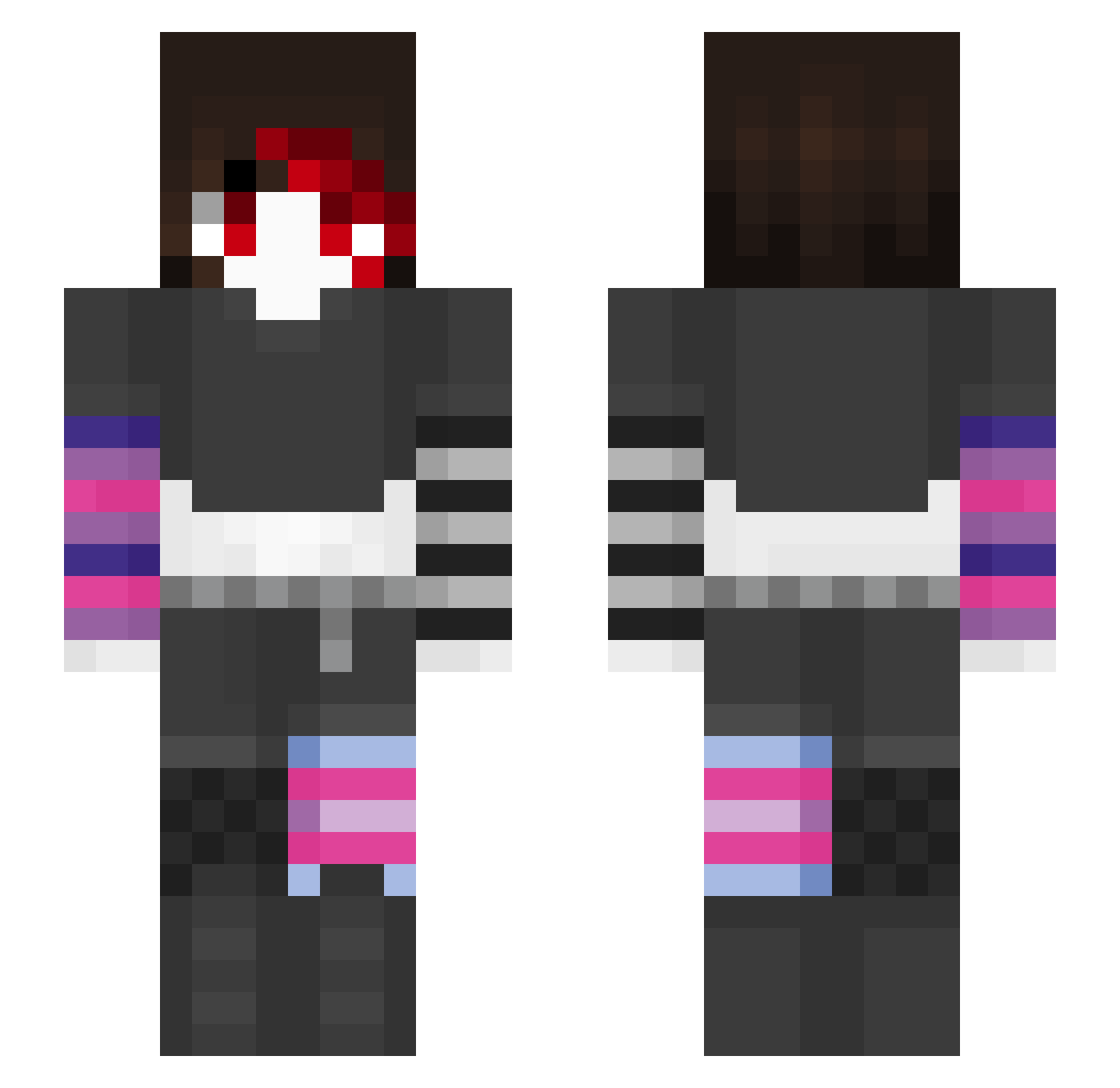 4ce_ofHearts Minecraft skin, front and back view