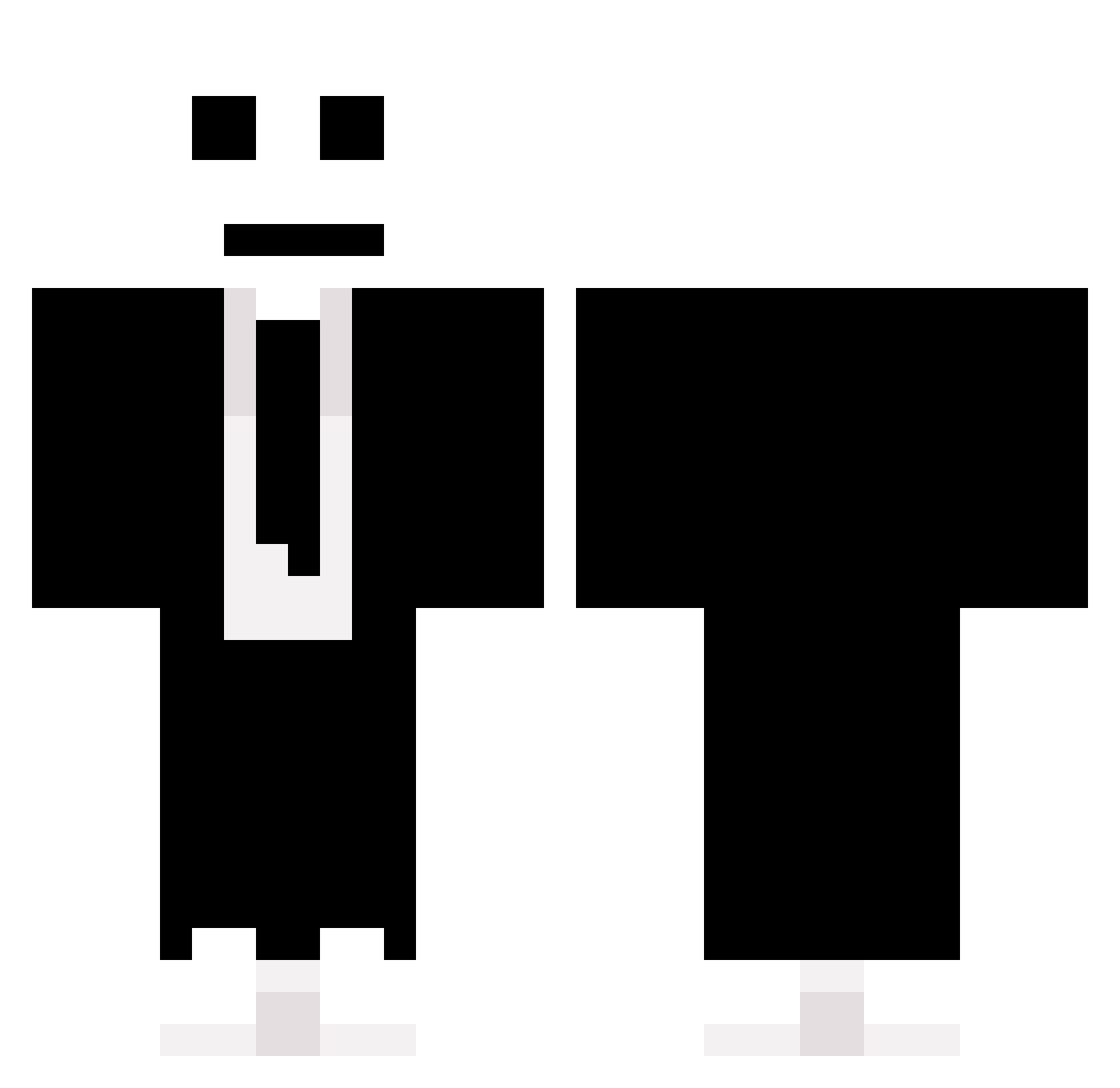 FresheLuft Minecraft skin, front and back view