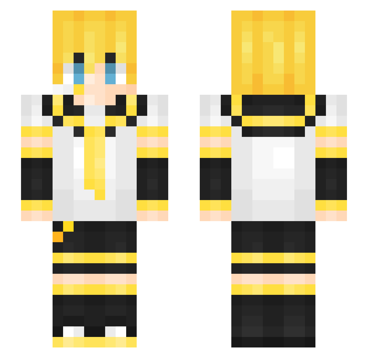 kkolde Minecraft skin, front and back view