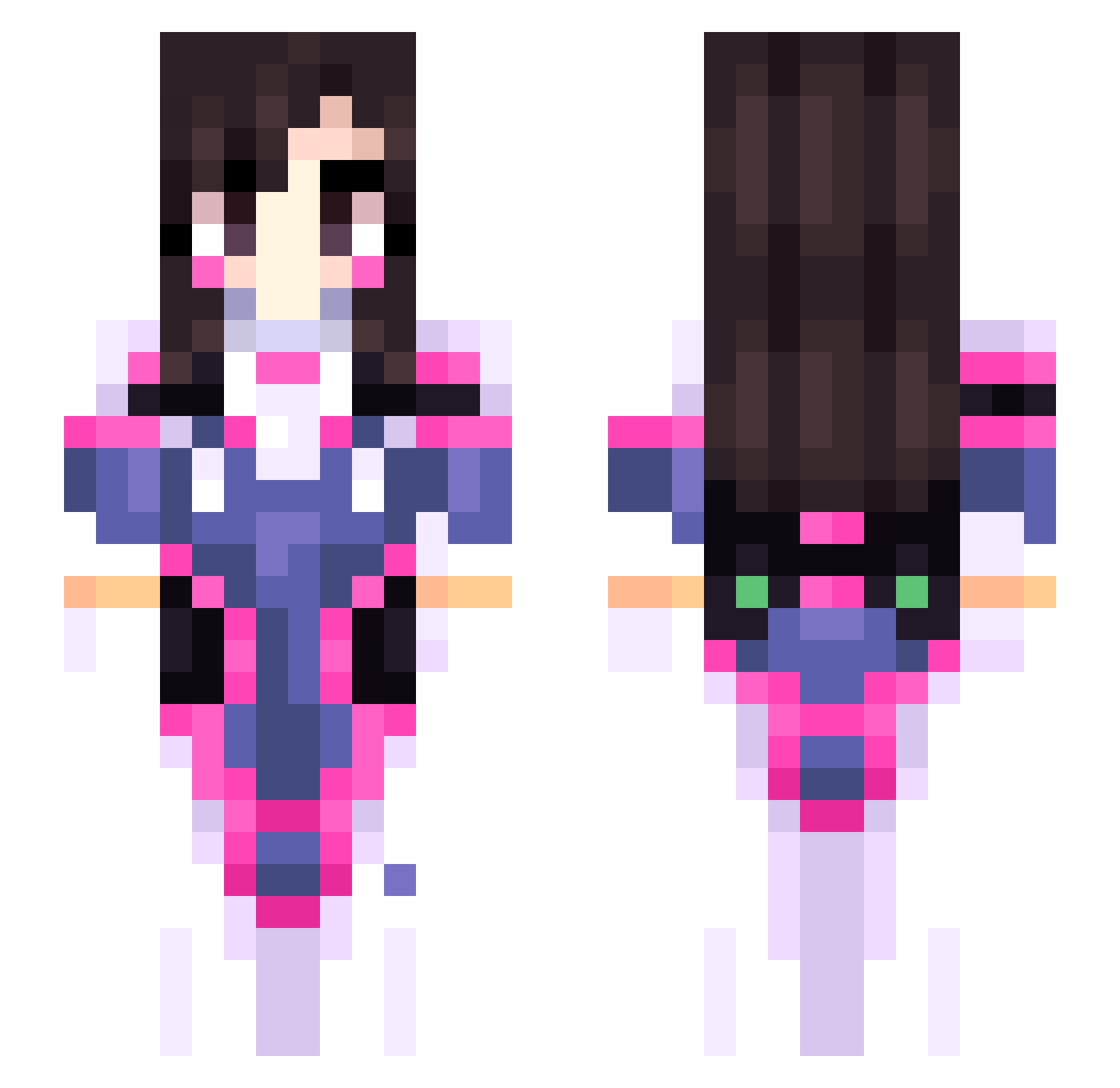 veatmong Minecraft skin, front and back view