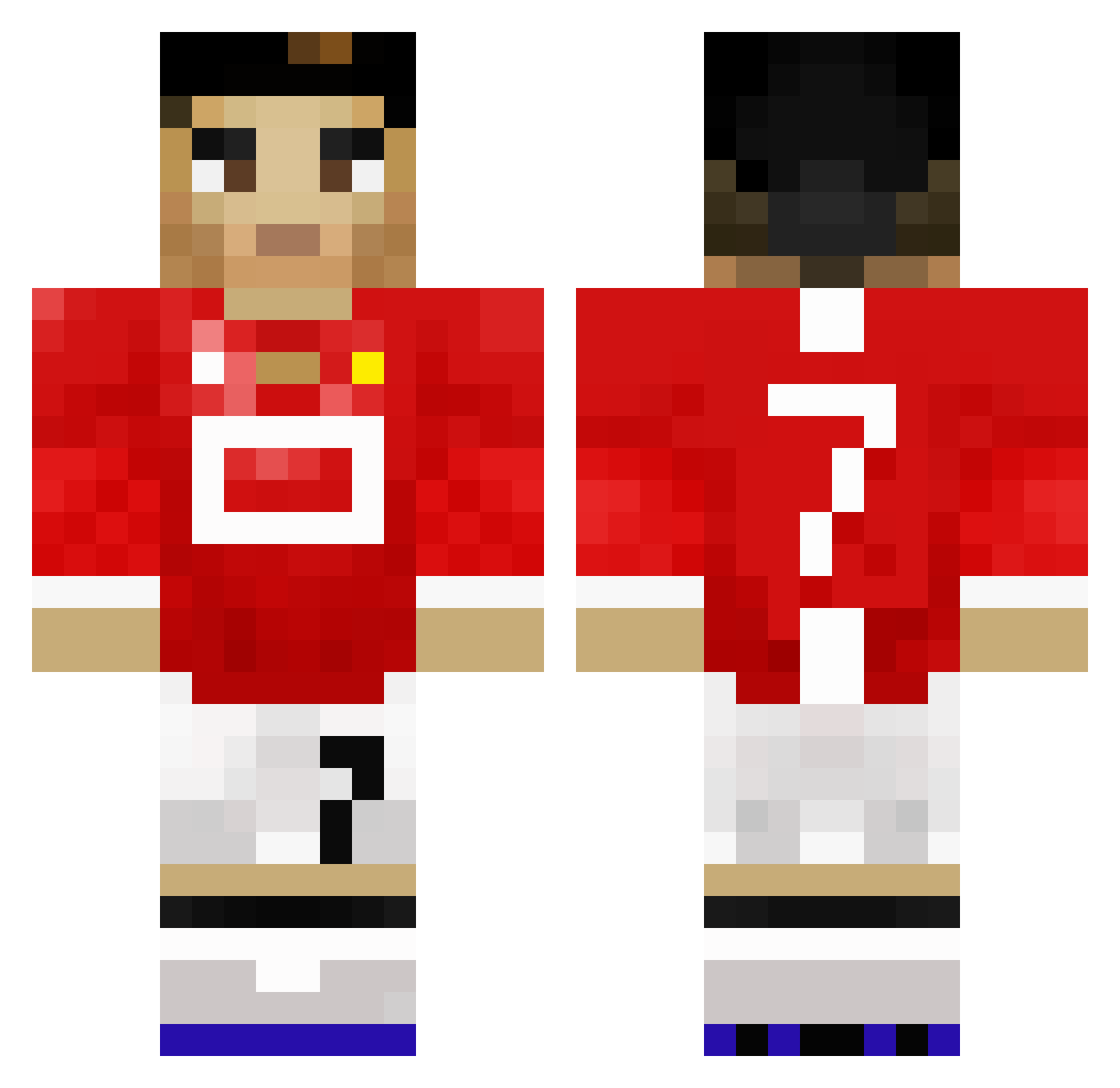 Ricon15nam Minecraft skin, front and back view