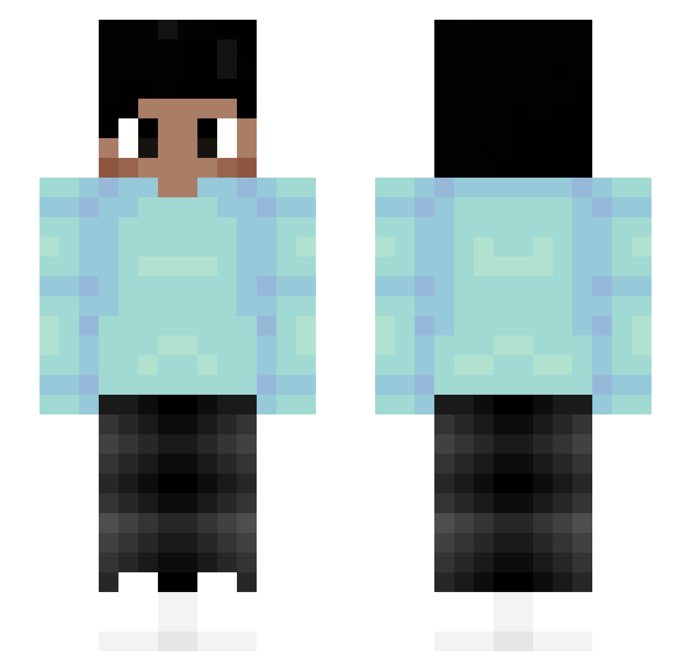 Mpbw_ Minecraft skin, front and back view