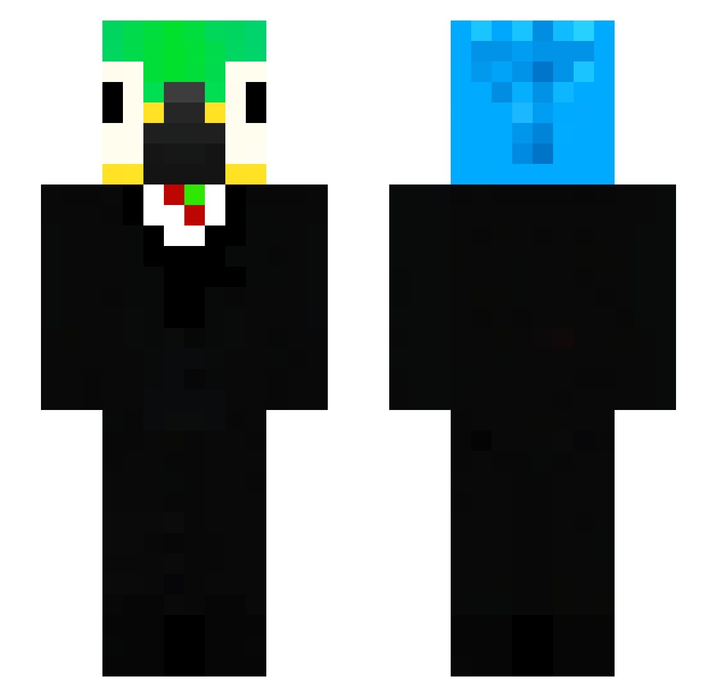 shoolwin Minecraft skin, front and back view