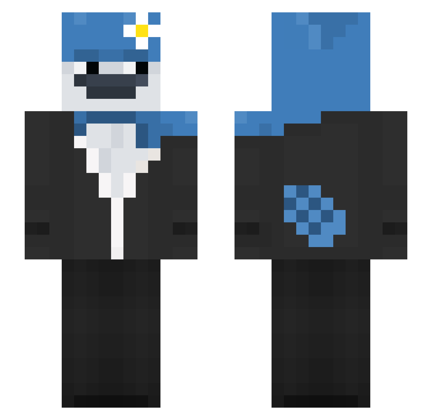 odikjdi Minecraft skin, front and back view