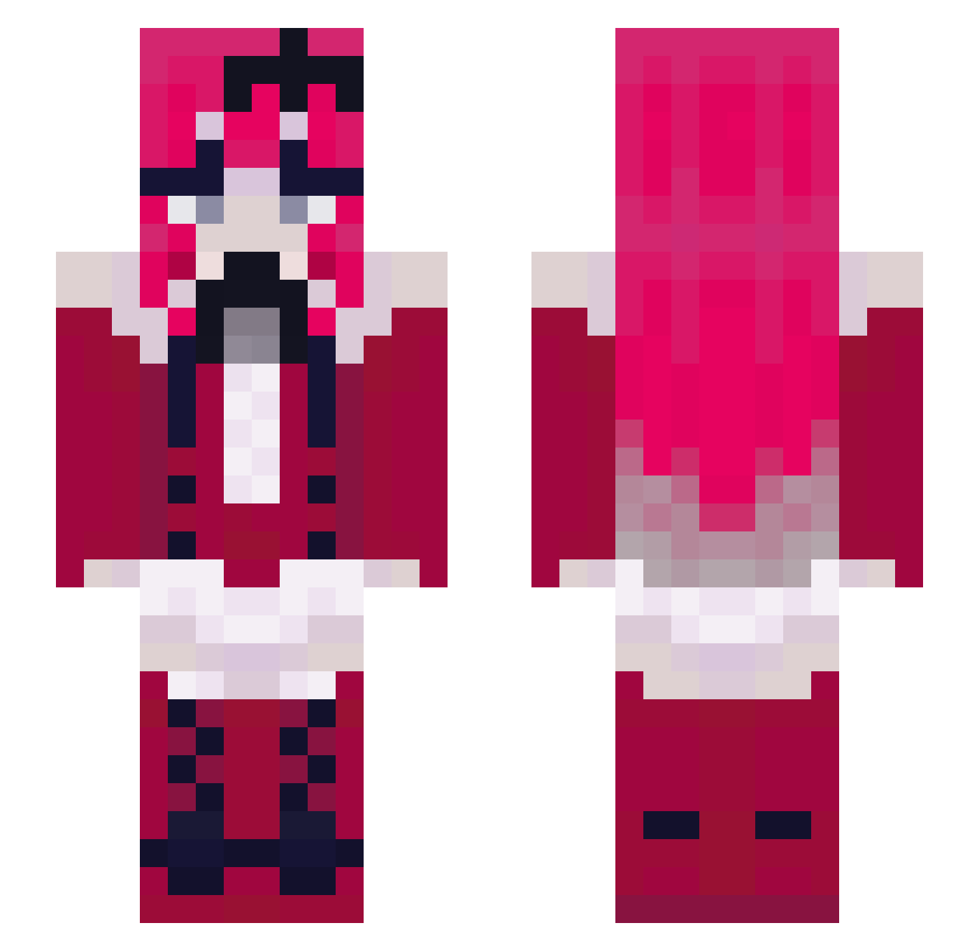 __rin Minecraft skin, front and back view