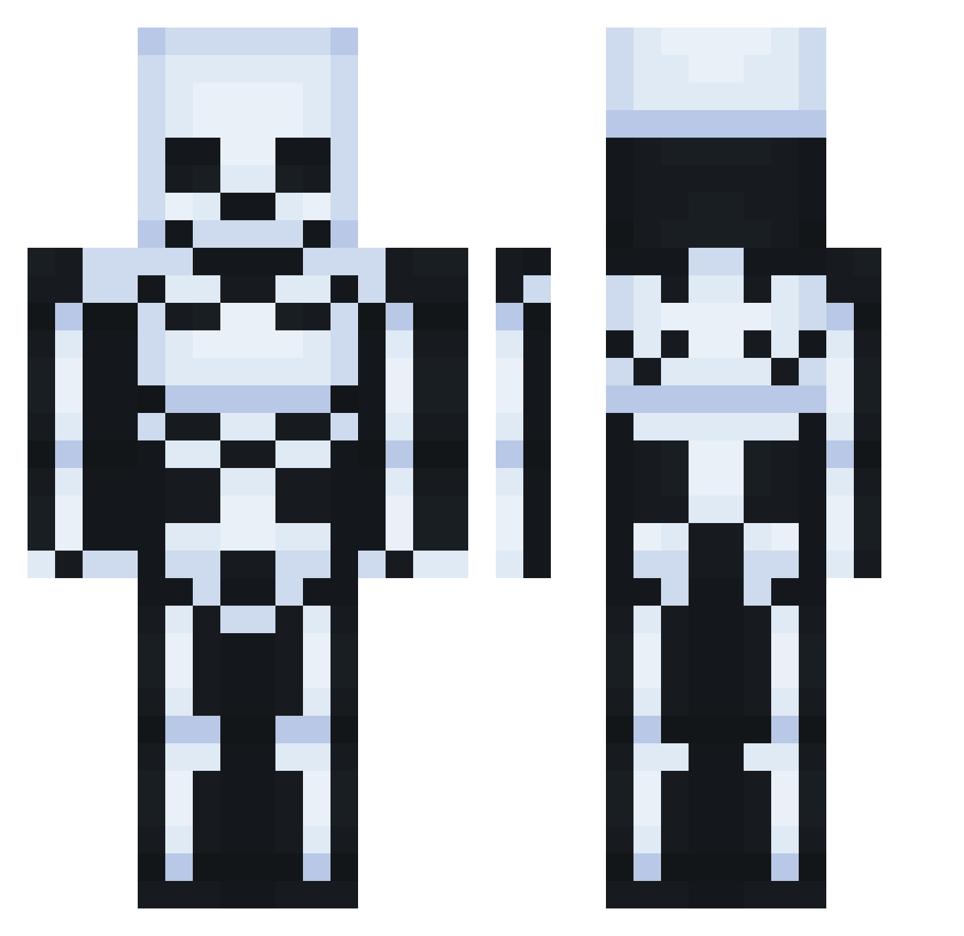 chaferMC Minecraft skin, front and back view